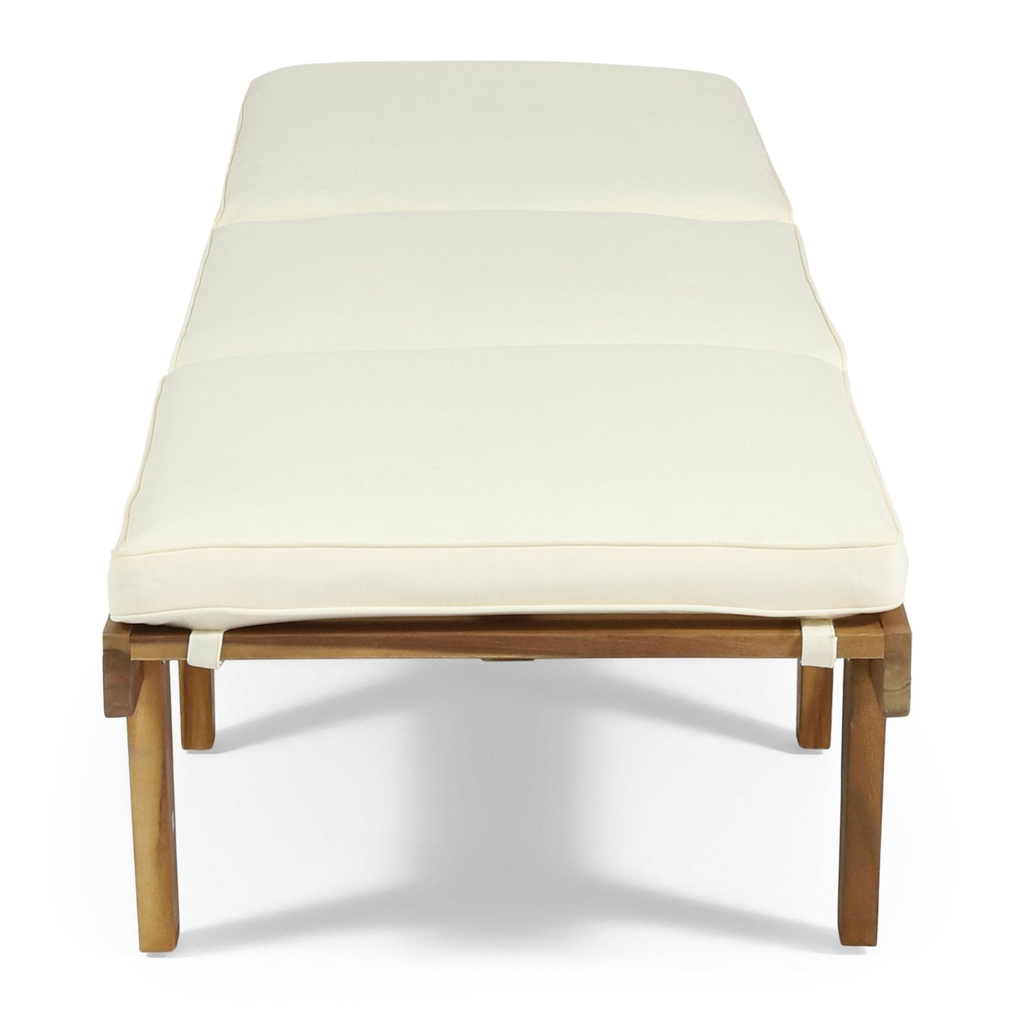 Outdoor Chaise Lounge with Cushion and Adjustable Seat