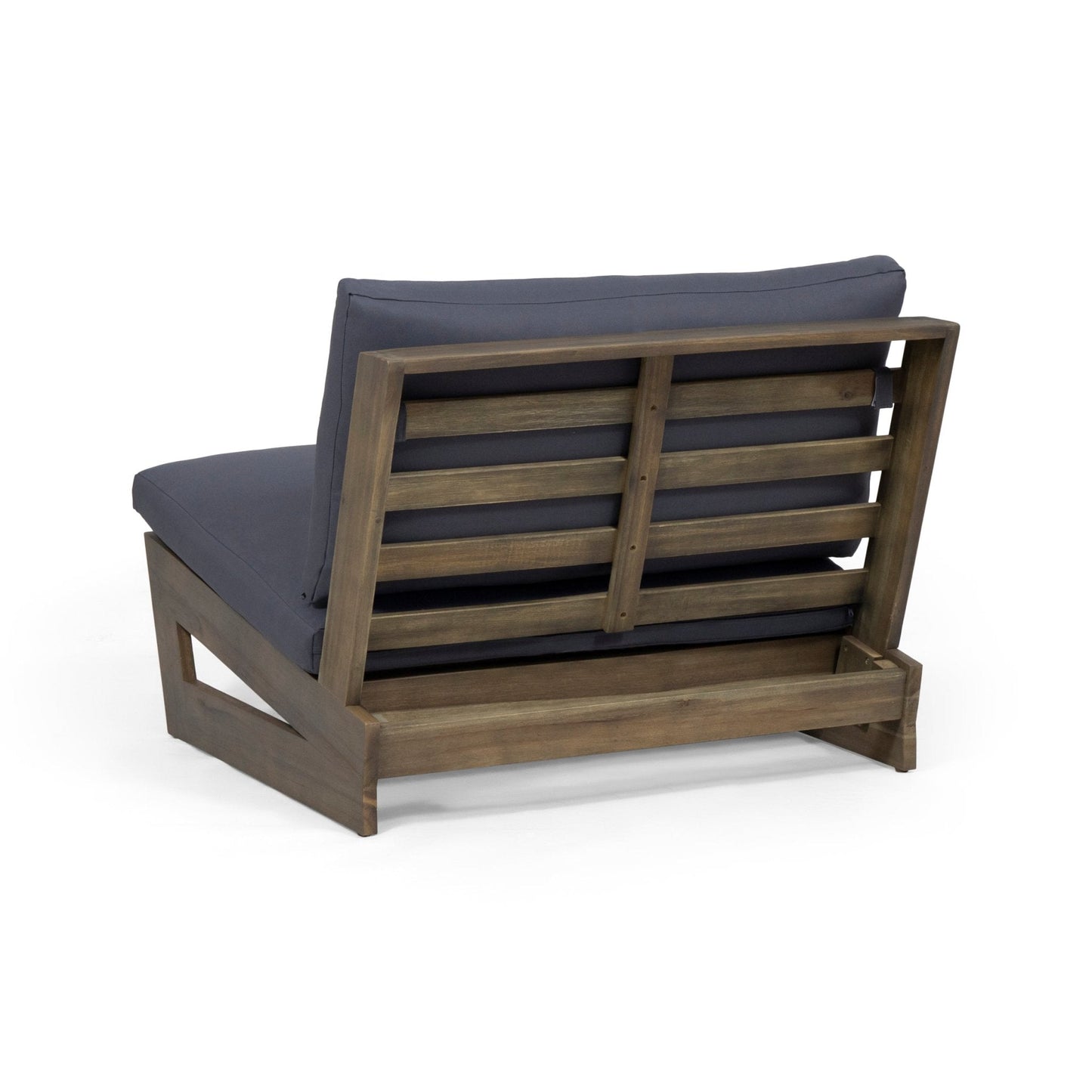 Outdoor Club Chair with Cushion and Acacia Wood Frame