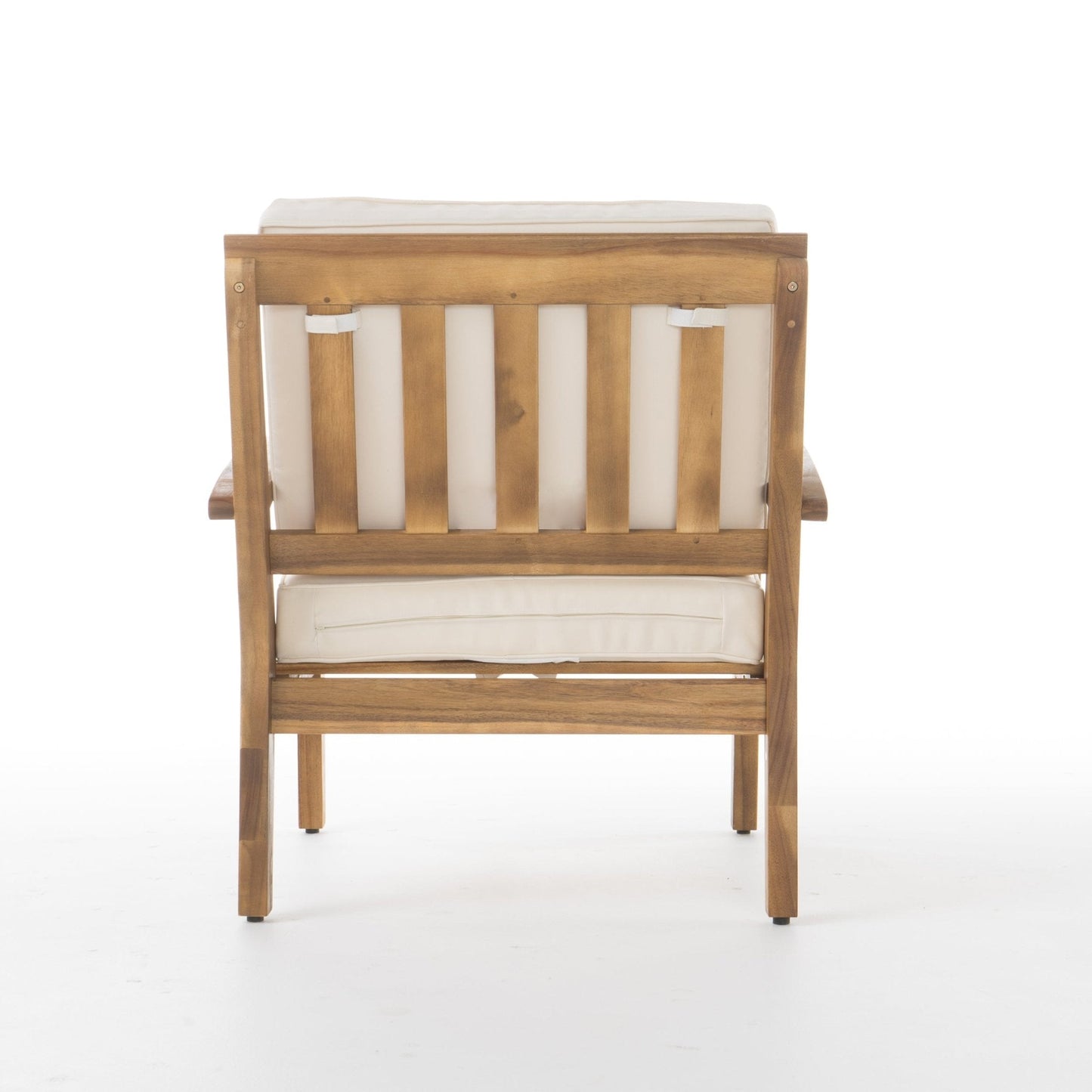 Outdoor Club Chair with Cushion and Acacia Wood Frame