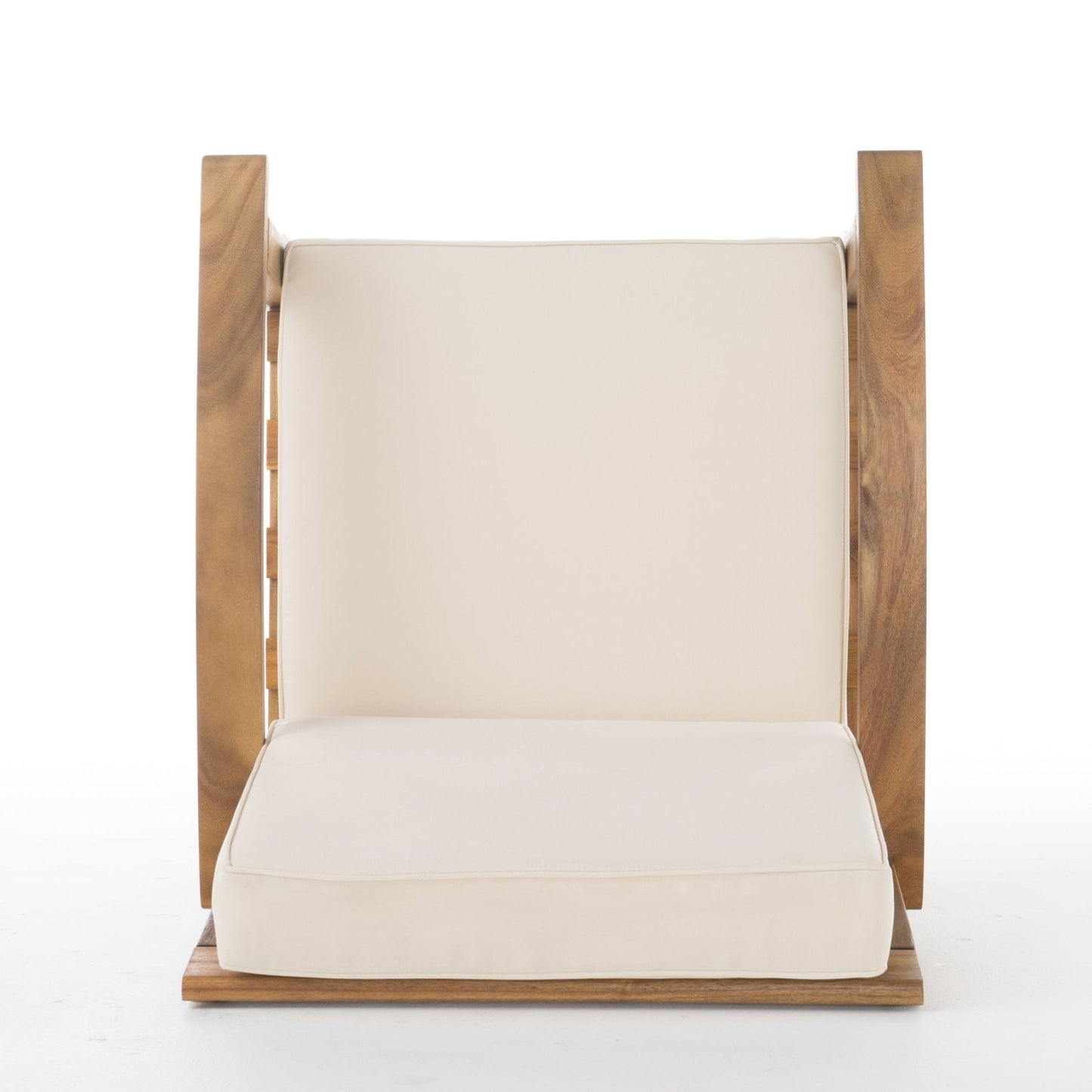 Outdoor Club Chair with Cushion and Acacia Wood Frame