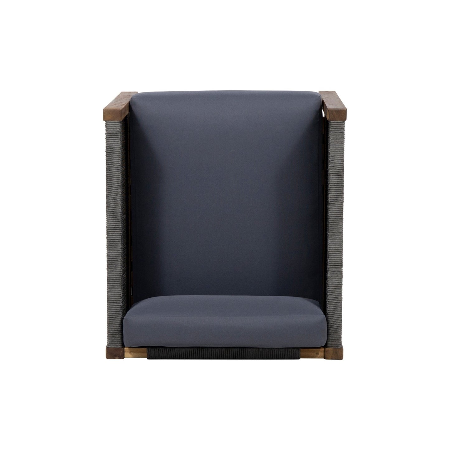 Outdoor Club Chair with Rattan Rope Wave