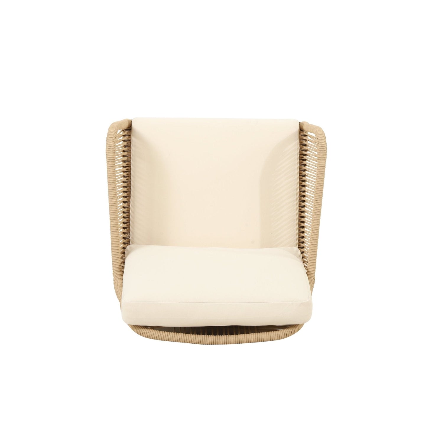 Outdoor Club Chair with Rope Weave Design