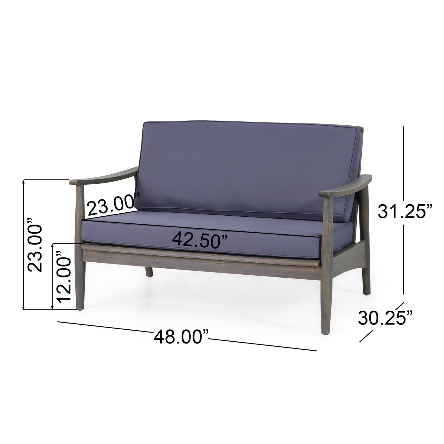 Outdoor Coffee Set with Loveseat