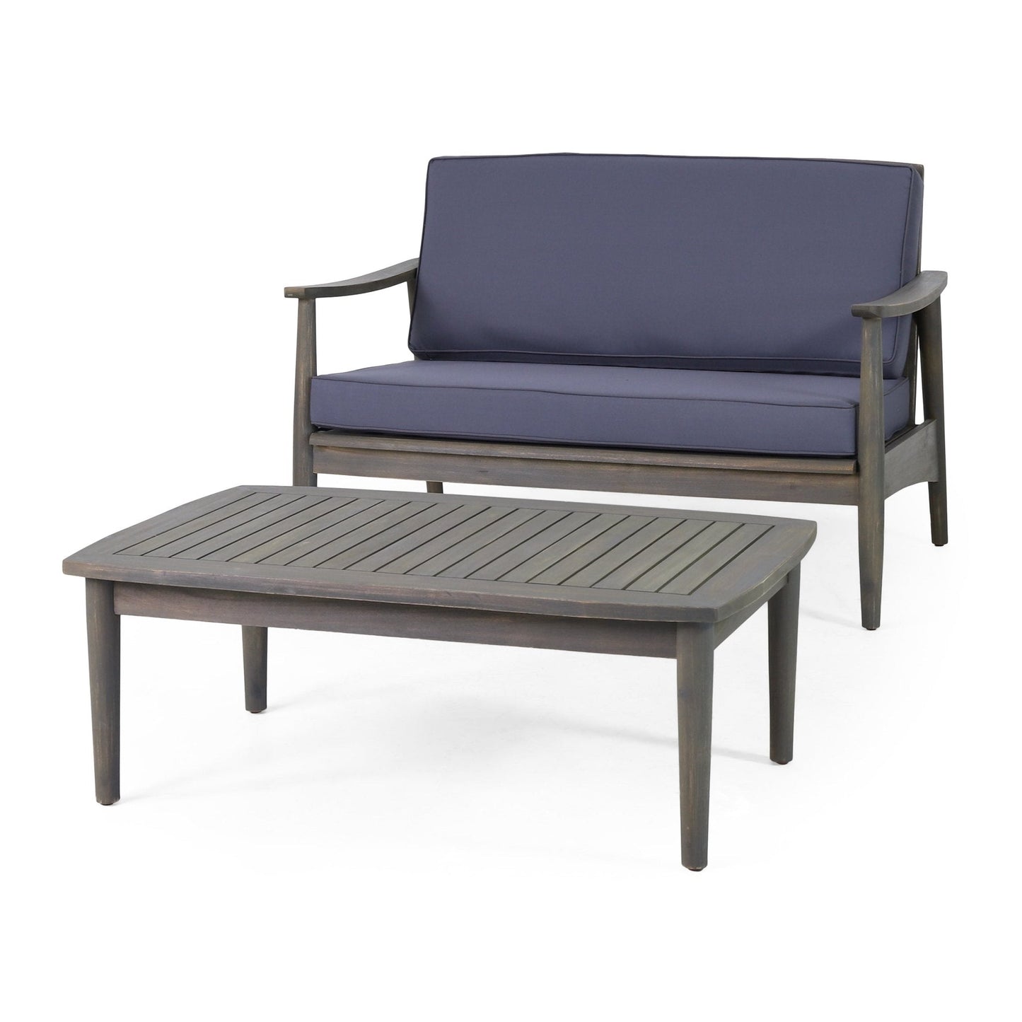 Outdoor Coffee Set with Loveseat