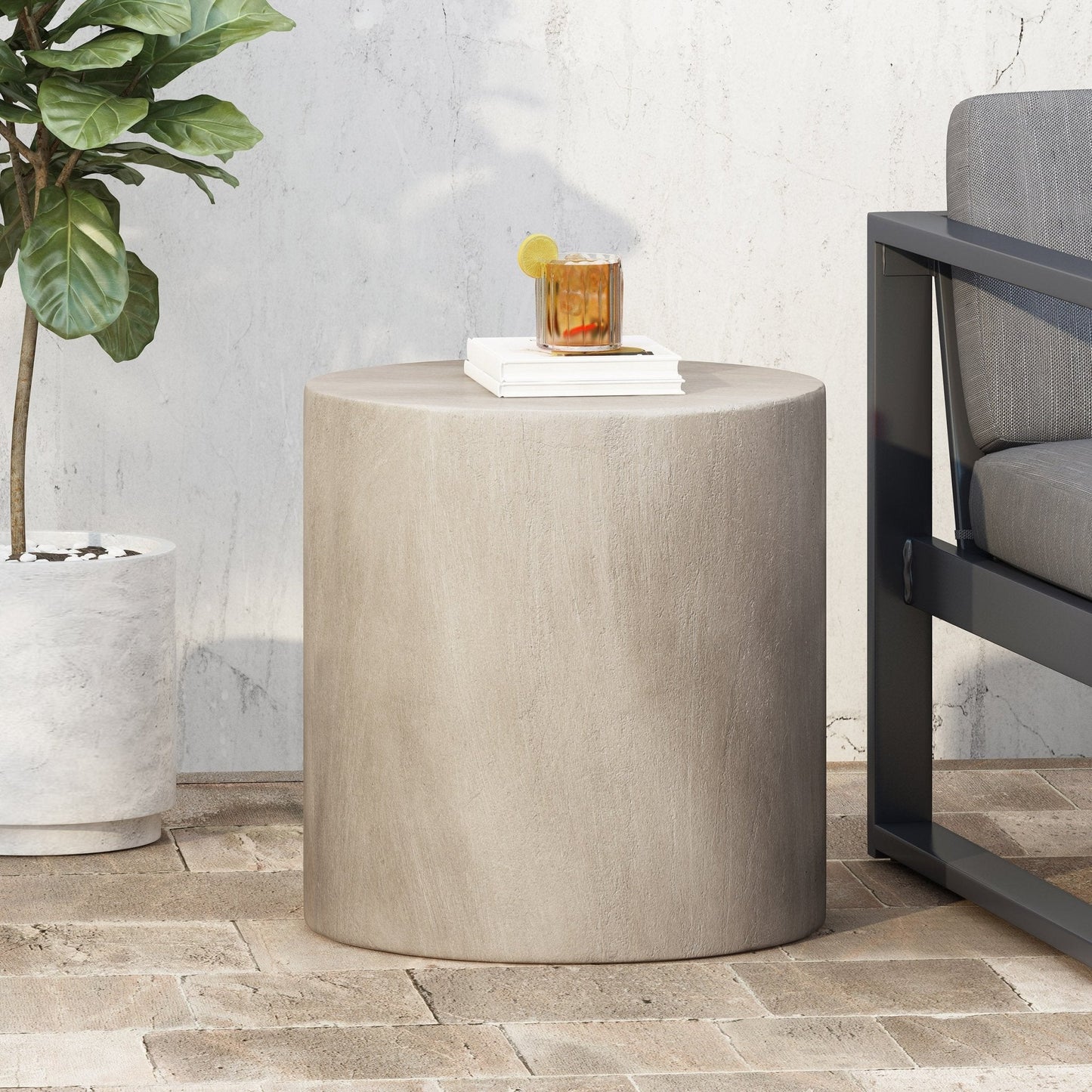 Outdoor Concrete Side Table