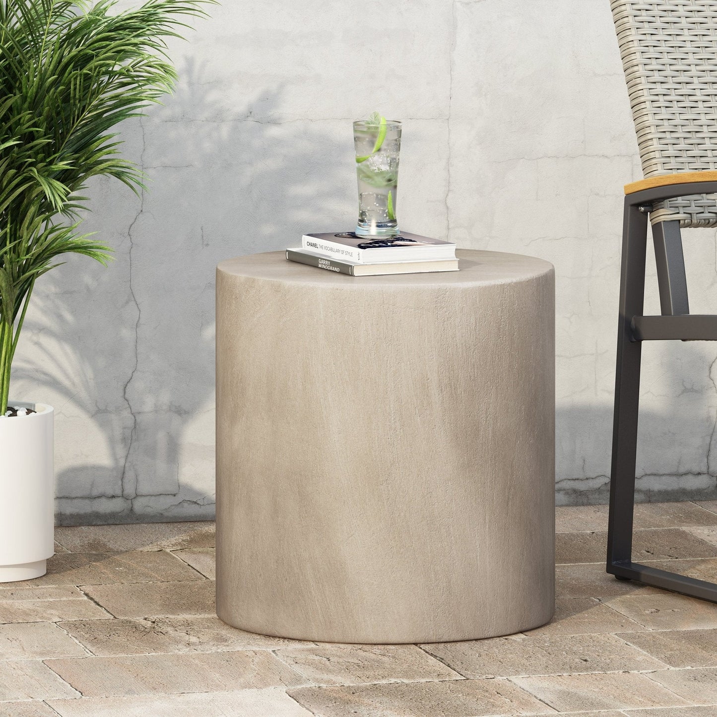 Outdoor Concrete Side Table