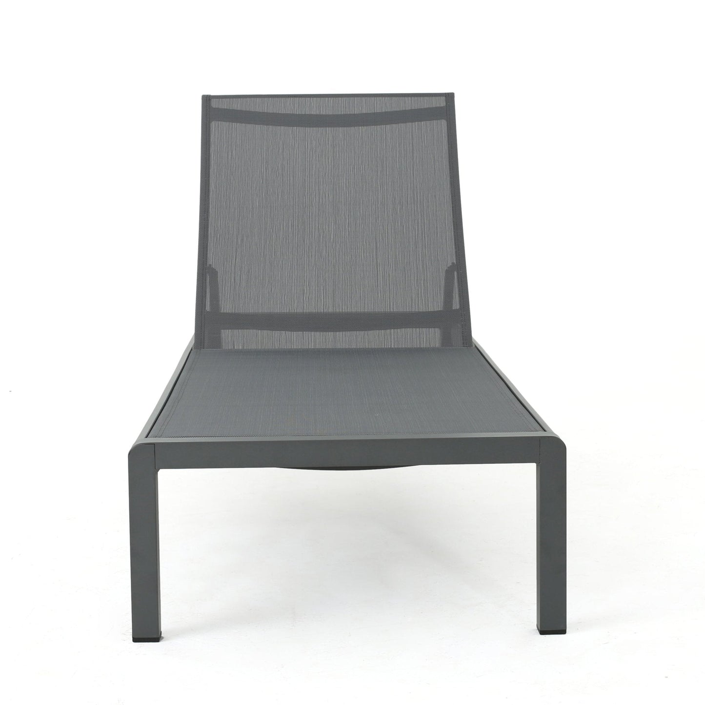 Outdoor Mesh Chaise Lounges with Rust-resistant Aluminum Frame, Set of 2