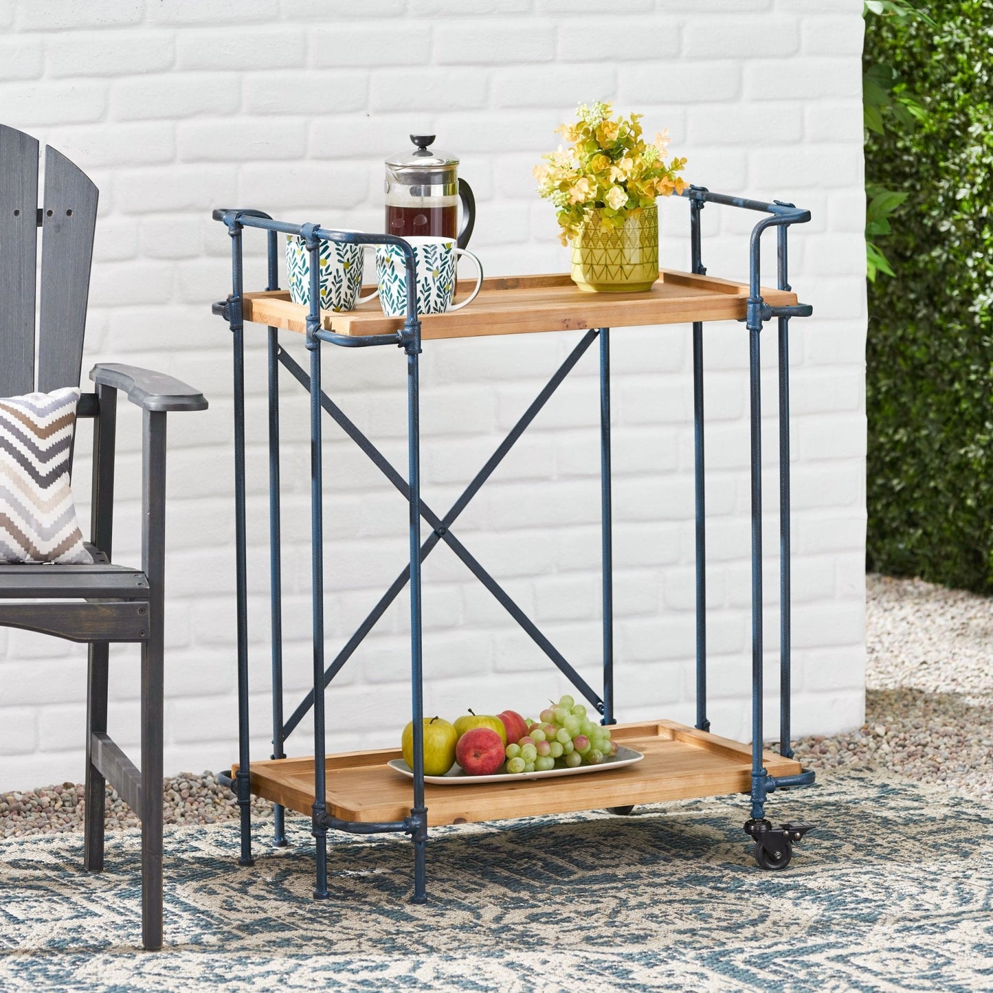 Metal Frame Bar Cart