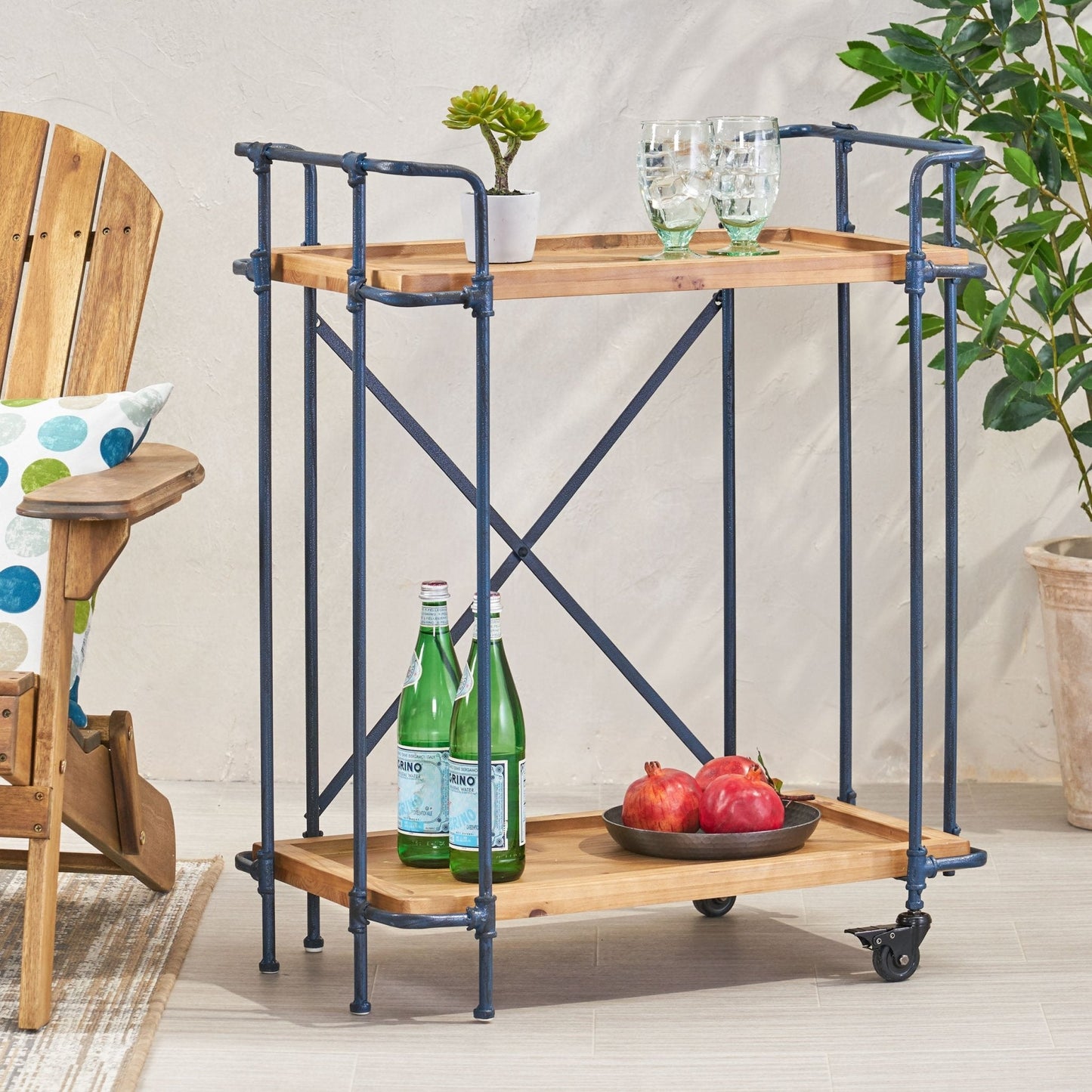 Metal Frame Bar Cart