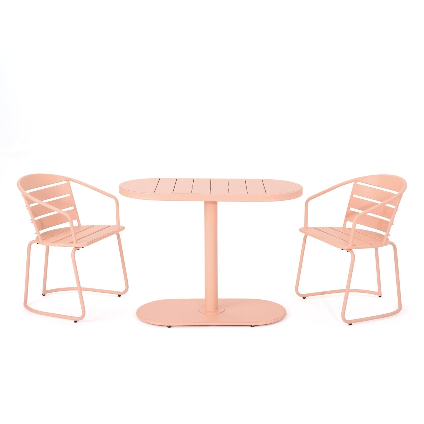 Outdoor Metal Seating Set with Coffee Table and 2 Chairs