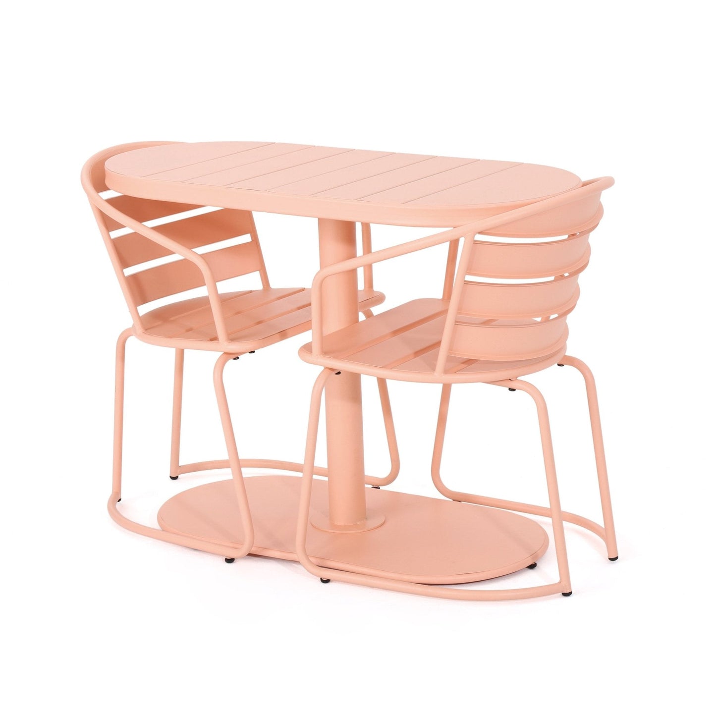 Outdoor Metal Seating Set with Coffee Table and 2 Chairs
