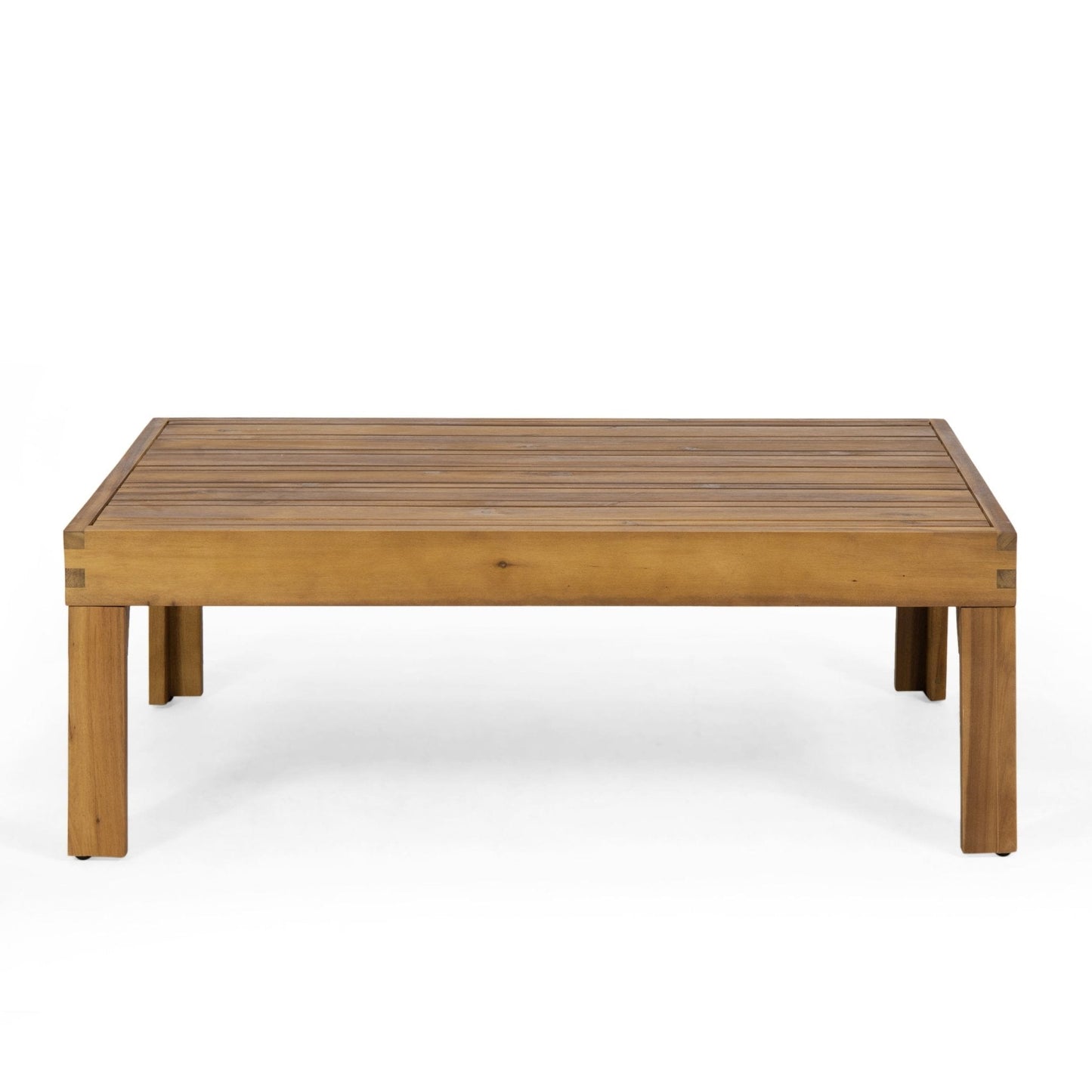 Outdoor Patio Acacia Wood Set with Coffee Table and Loveseat