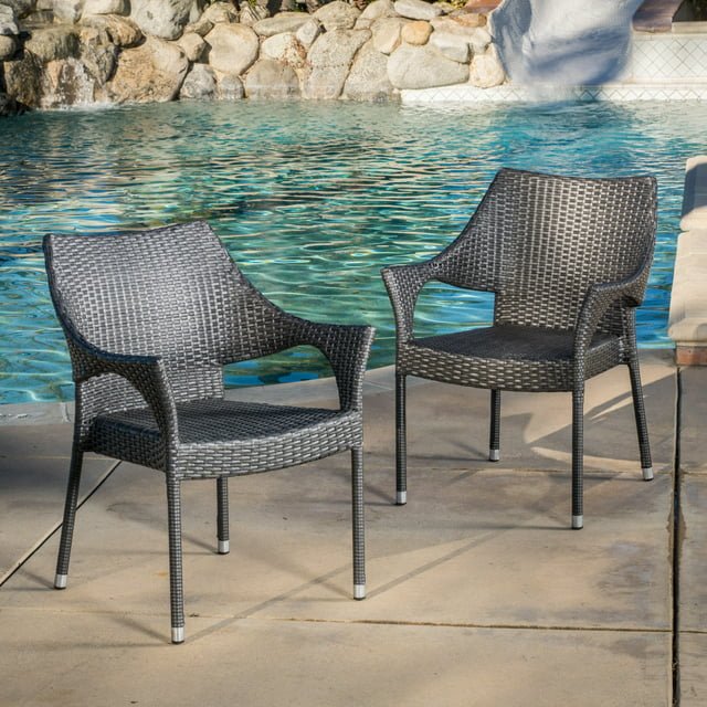 Outdoor PE Wicker Stacking Armchair
