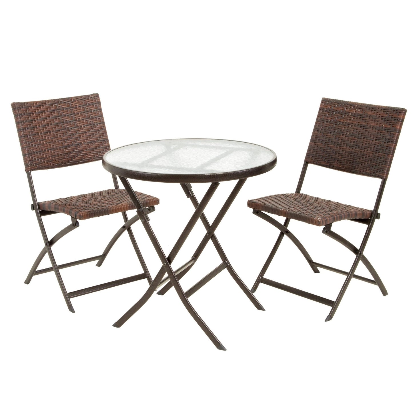 Outdoor Rattan Seating Set with Coffee Table and 2 Chair