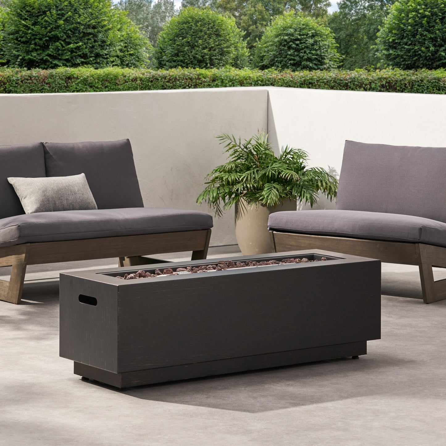 Outdoor Rectangular Fire Pit