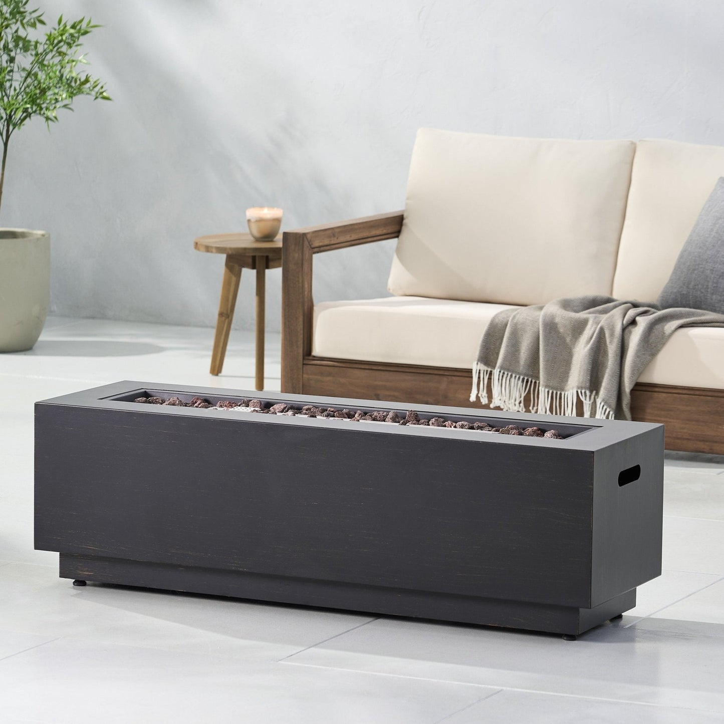 Outdoor Rectangular Fire Pit