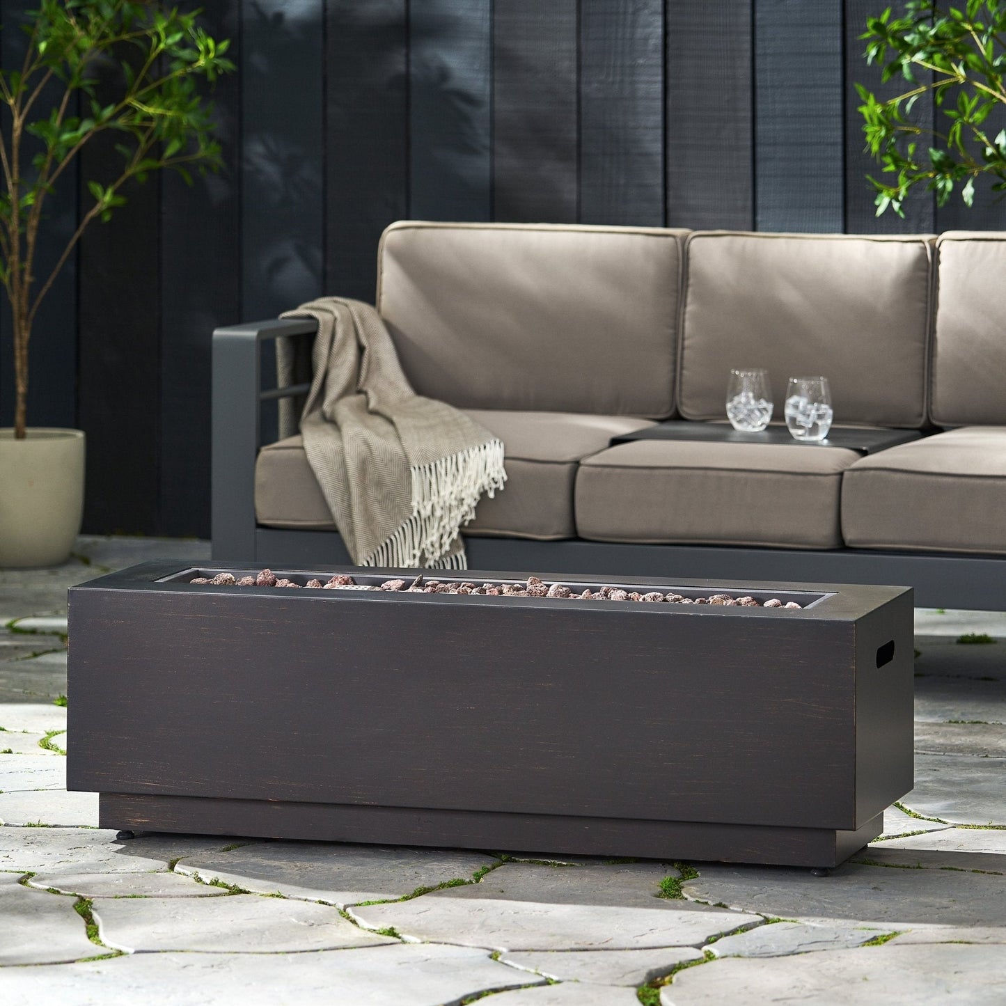 Outdoor Rectangular Fire Pit