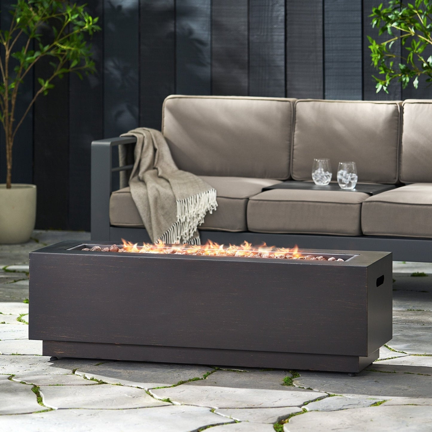 Outdoor Rectangular Fire Pit