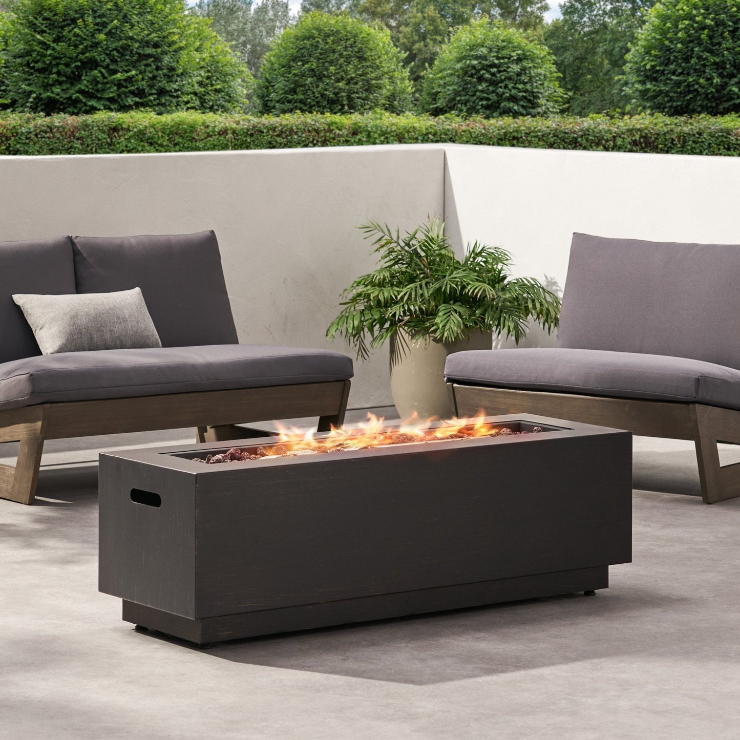 Outdoor Rectangular Fire Pit