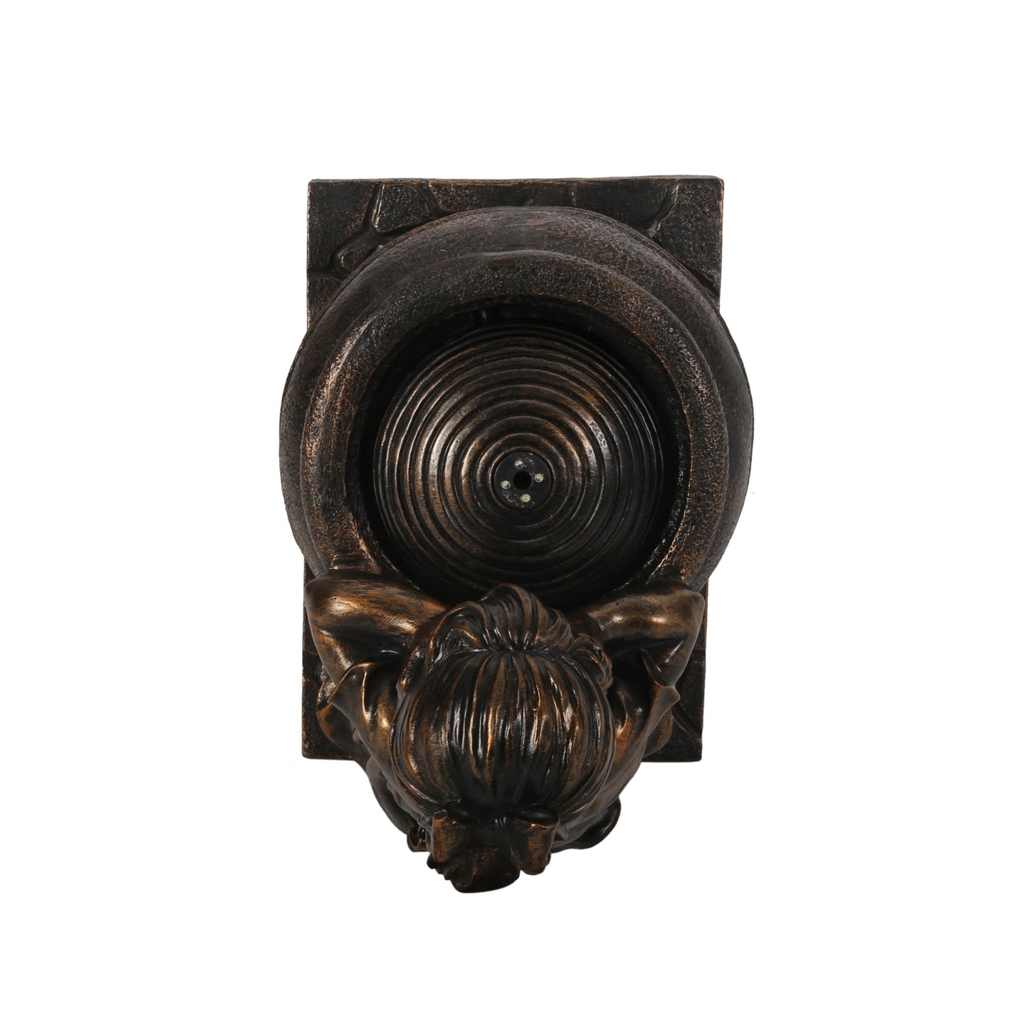 Outdoor Weather Resistant Floor Fountain with Light, Trickling Spout Design
