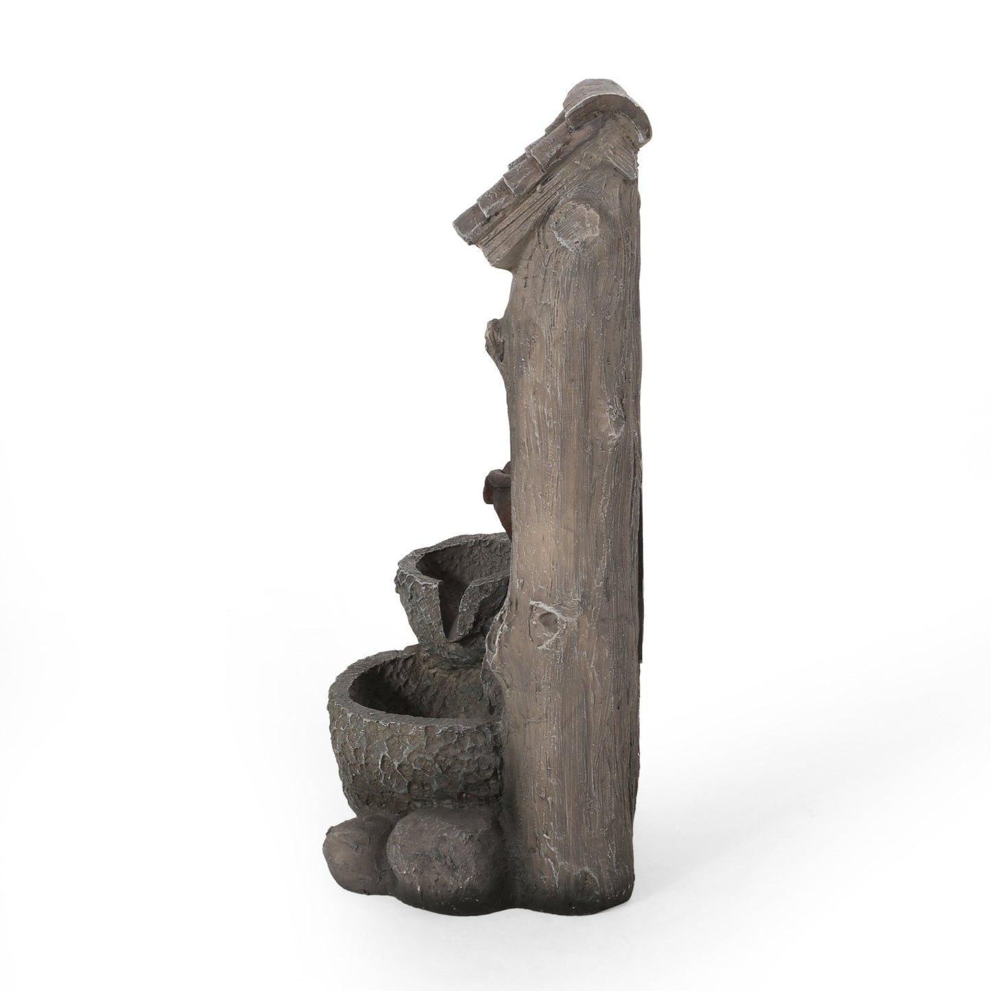 Outdoor Weather Resistant Floor Fountain with Well Design and Three Tiers