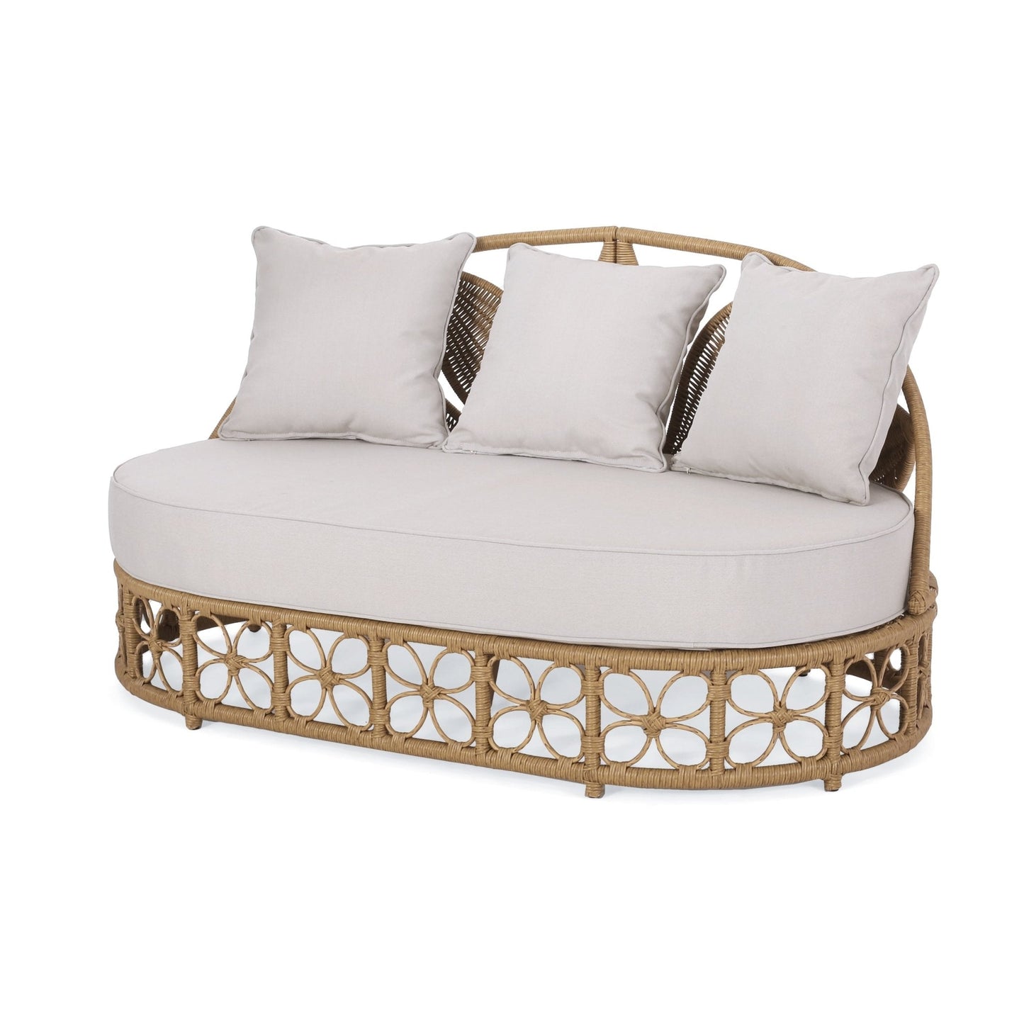 Outdoor Wicker Daybed With Pillows