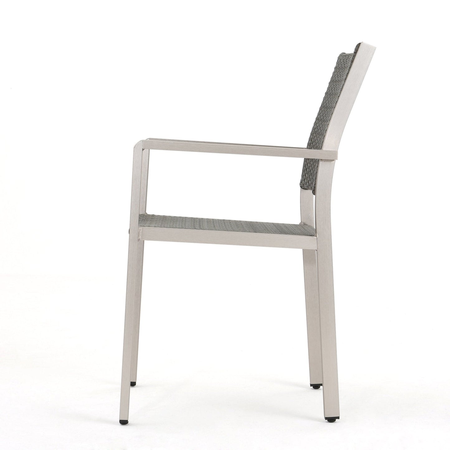 Outdoor Wicker Dining Chair with Aluminum Frame