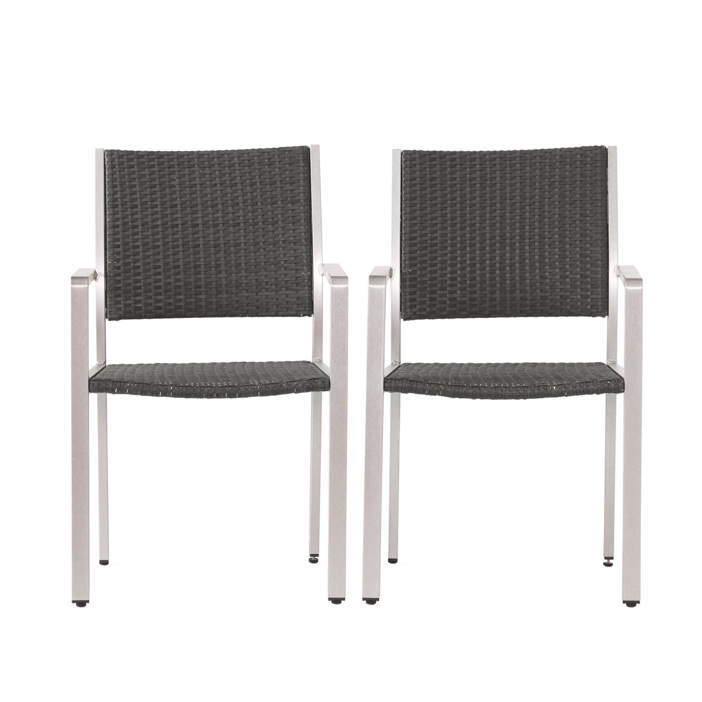 Outdoor Wicker Dining Chair with Aluminum Frame