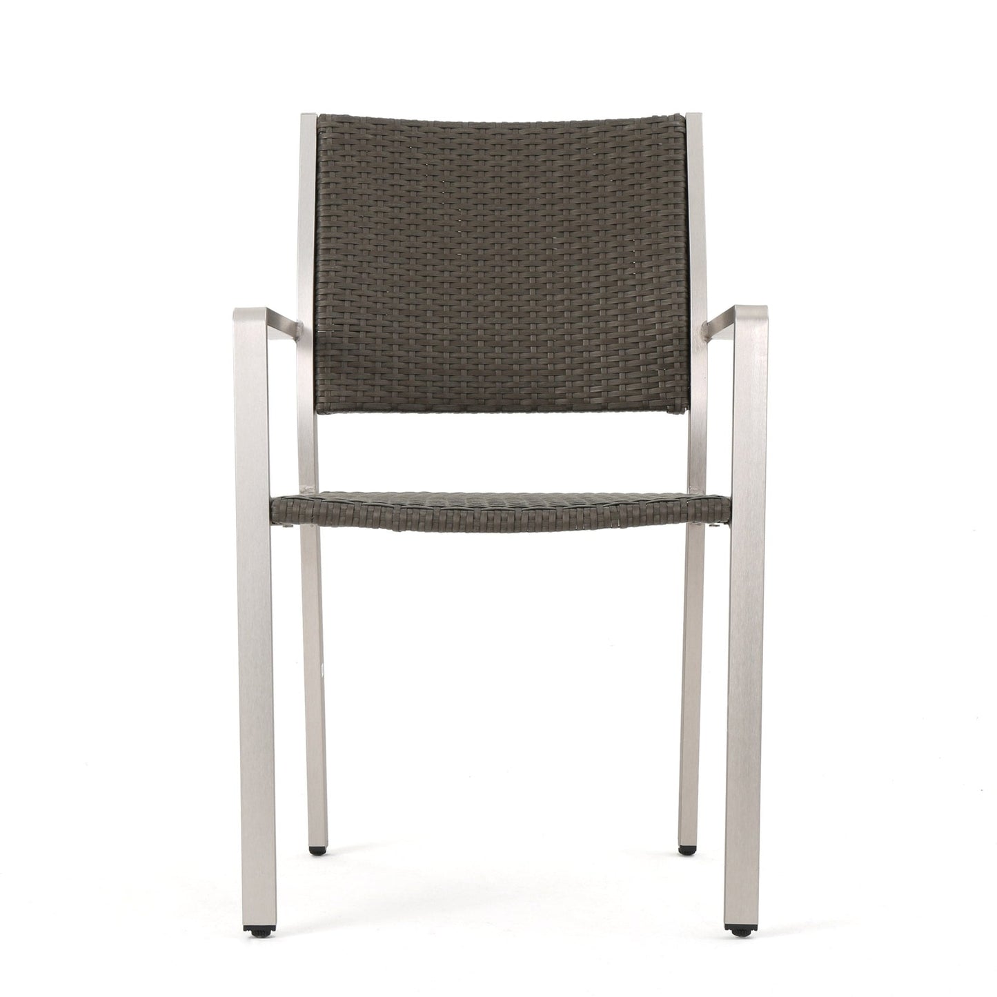 Outdoor Wicker Dining Chair with Aluminum Frame