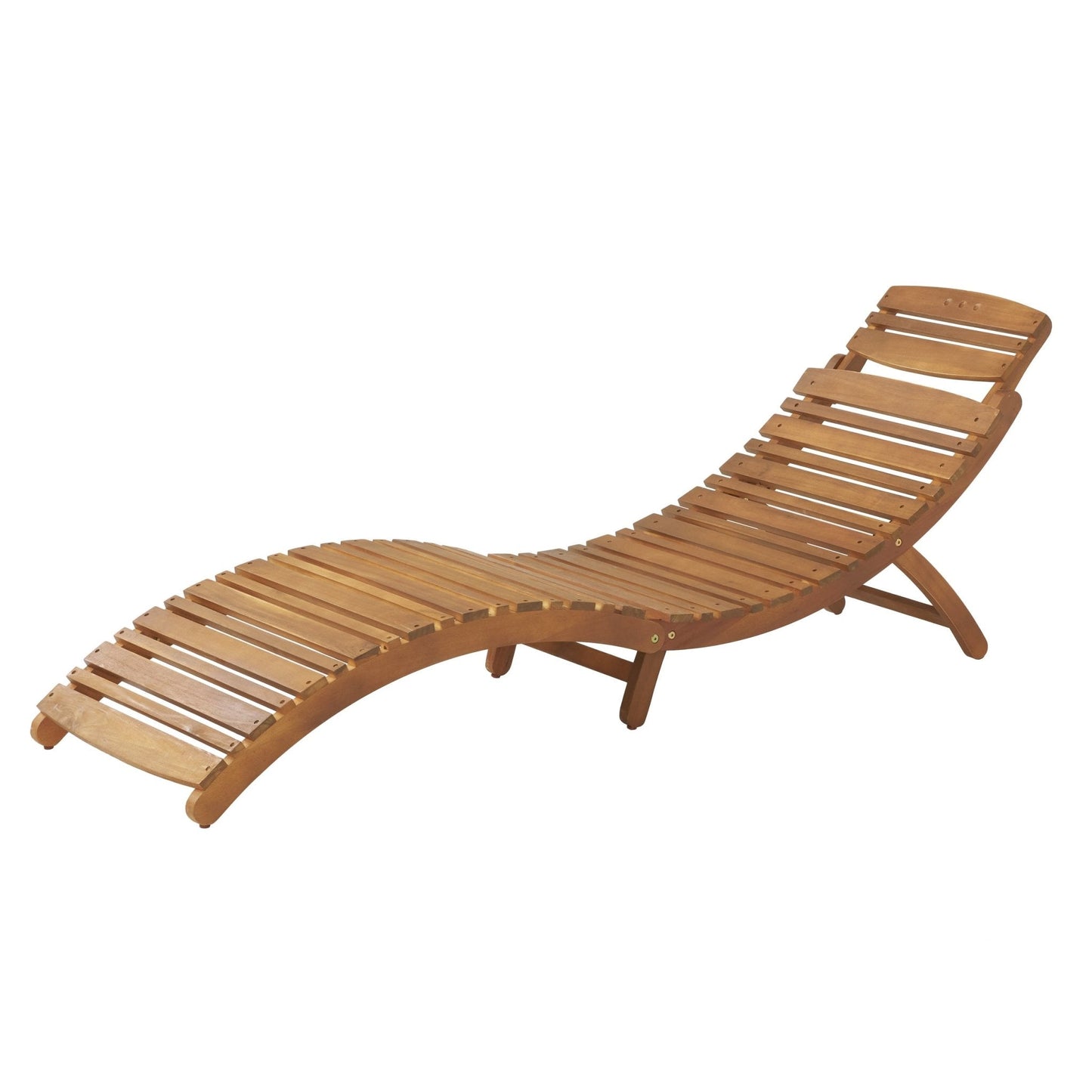 Outdoor Wood Folding Chaise Lounge