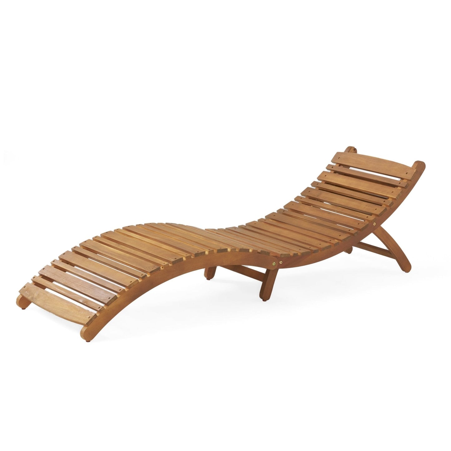 Outdoor Wood Folding Chaise Lounge