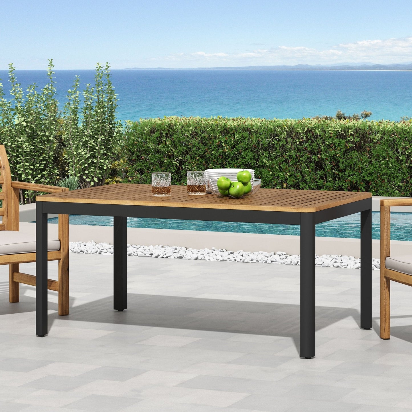 Outdoor Wooden Table with Anti Slip Sole