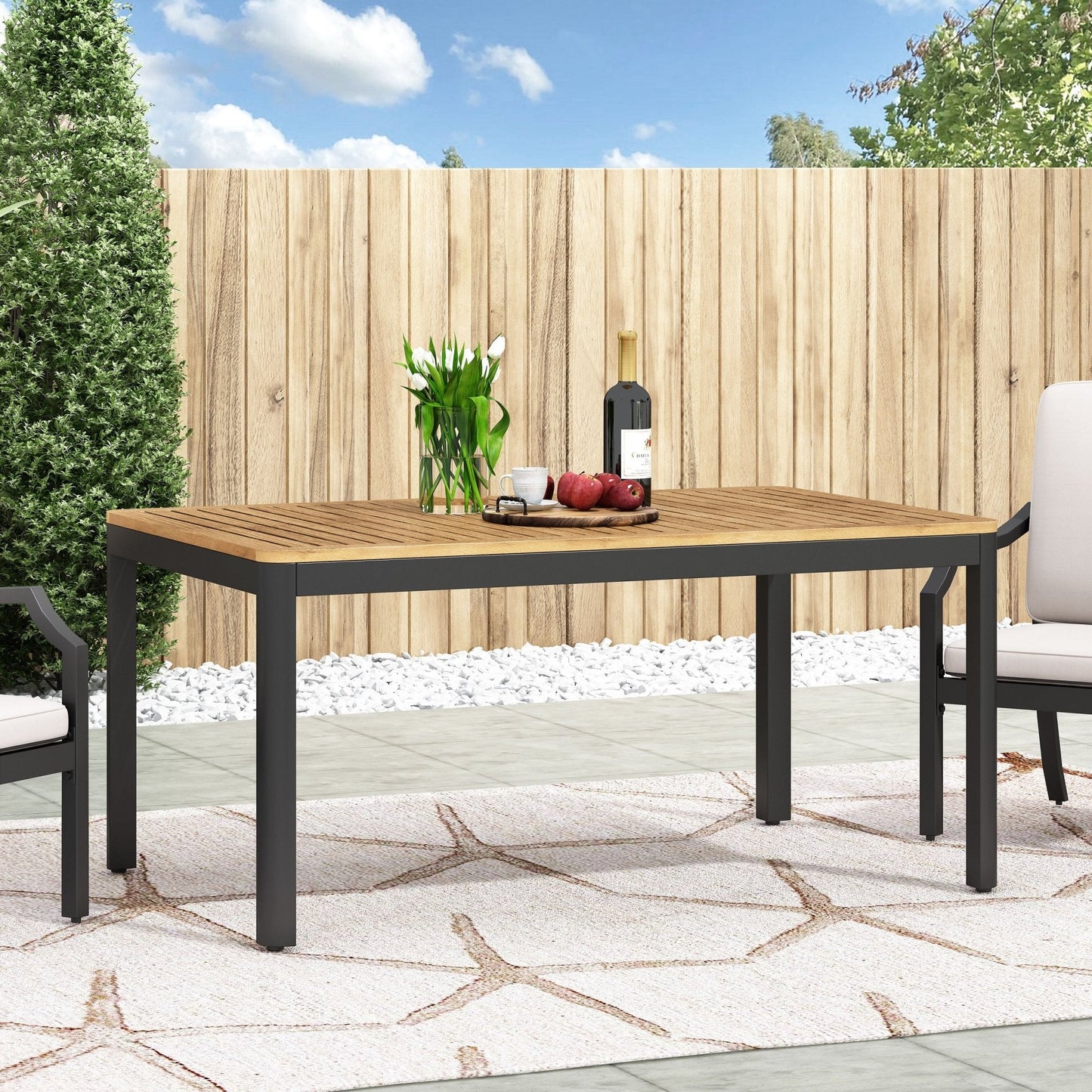 Outdoor Wooden Table with Anti Slip Sole