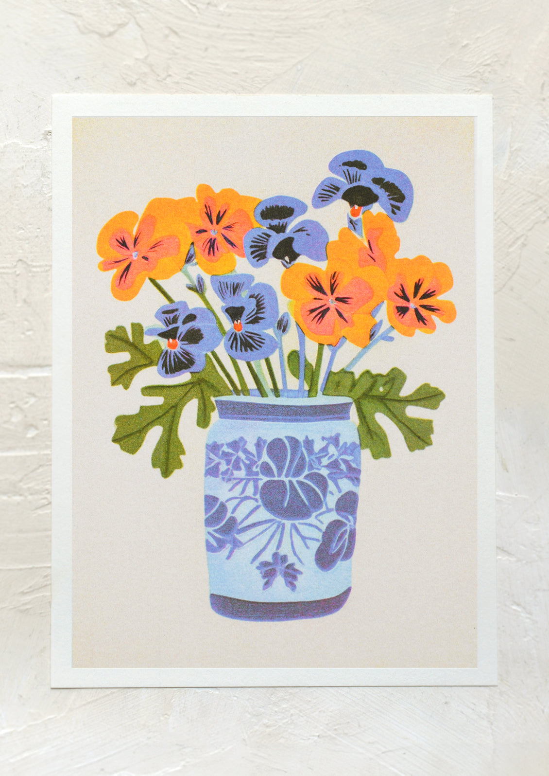 Pansies in Vase Print