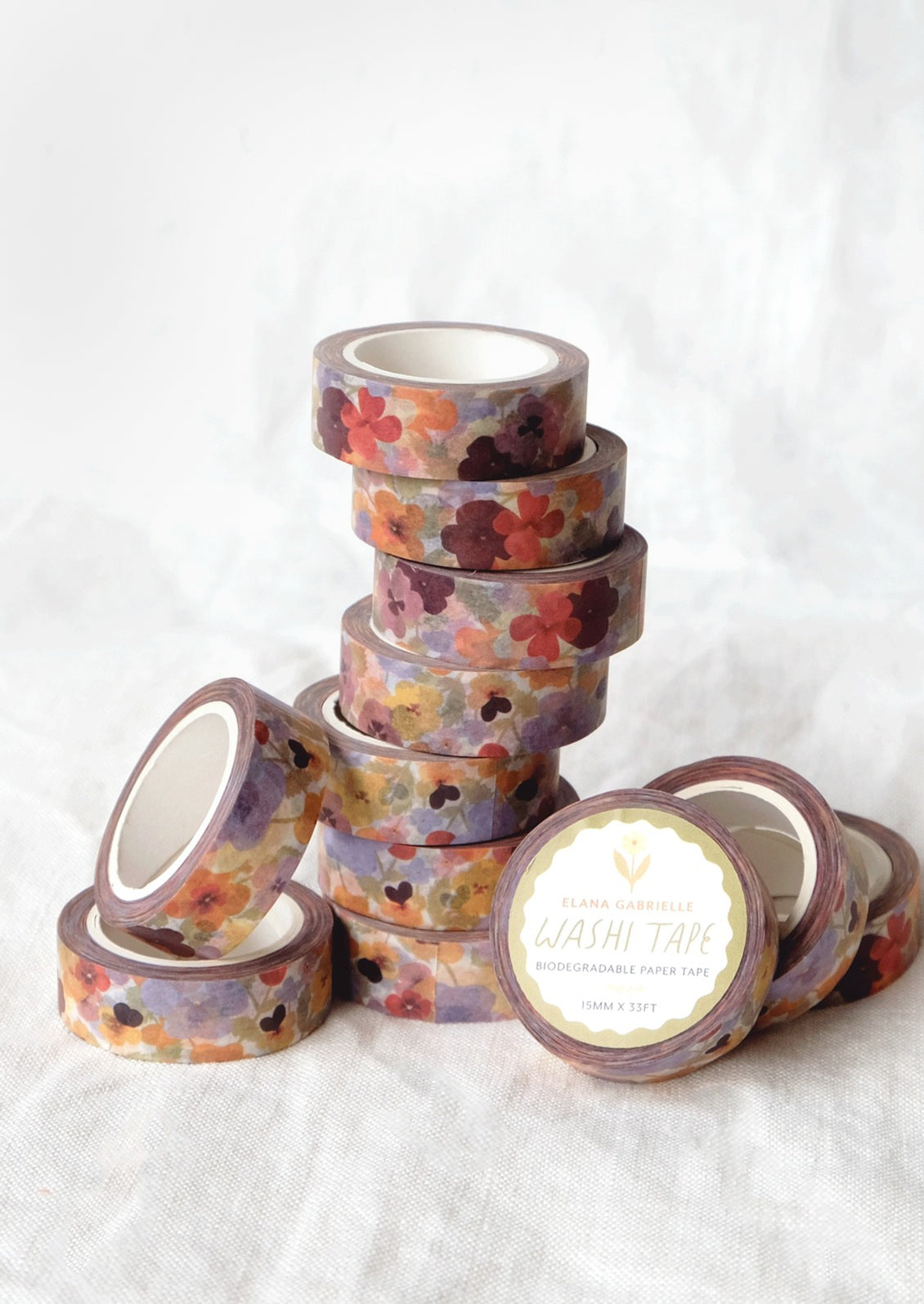 Pansy Print Washi Tape