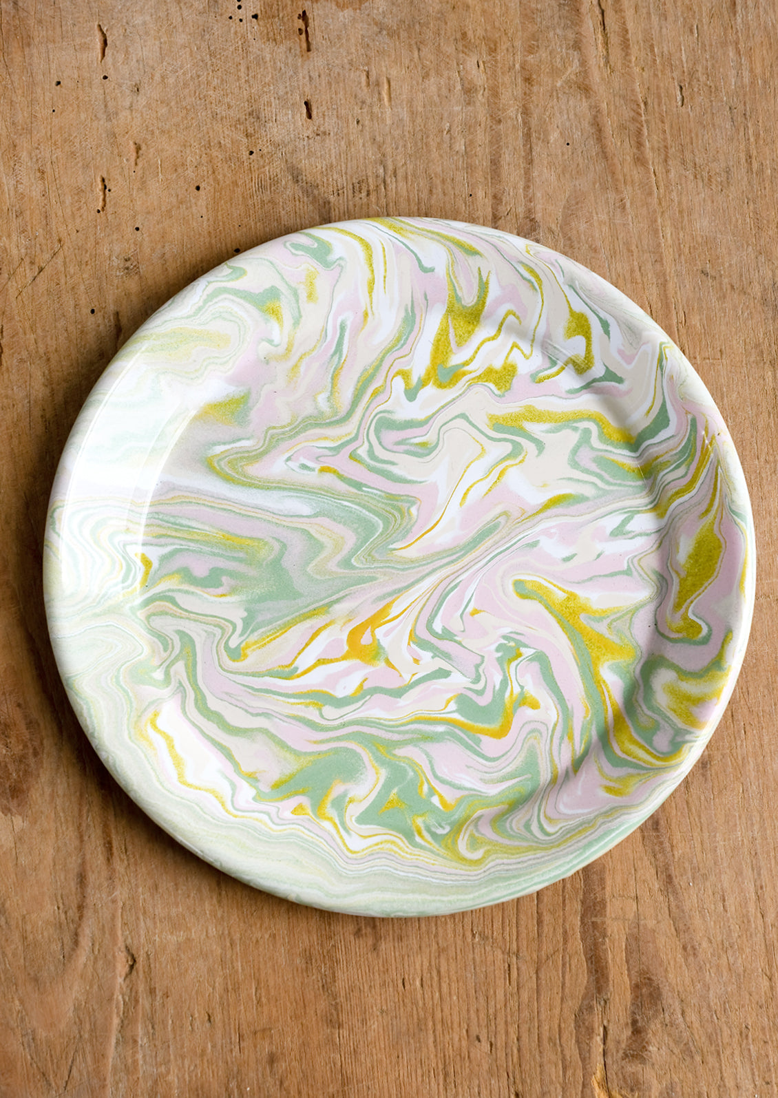 Pastel Swirl Enamel Plate