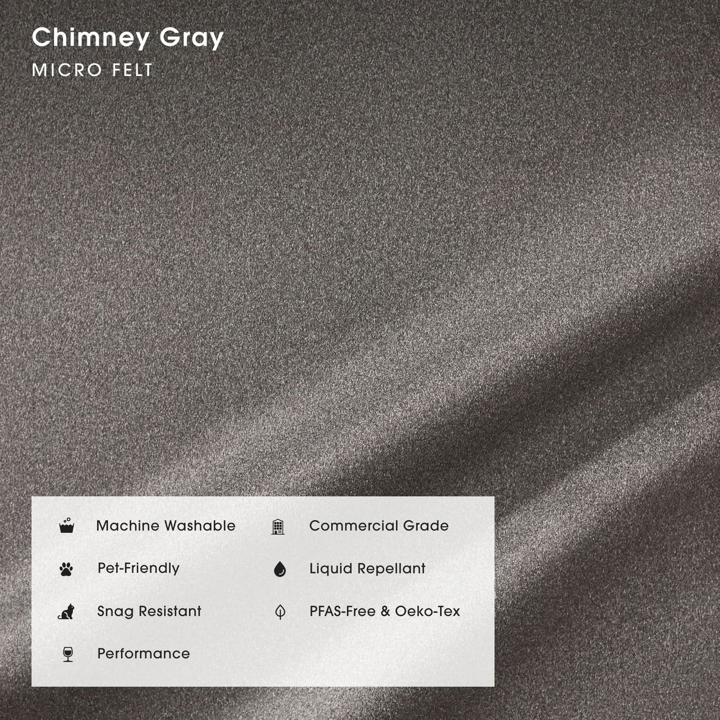 Slipcover Only - Modular Bondi 4-Seater Sectional in Chimney Gray