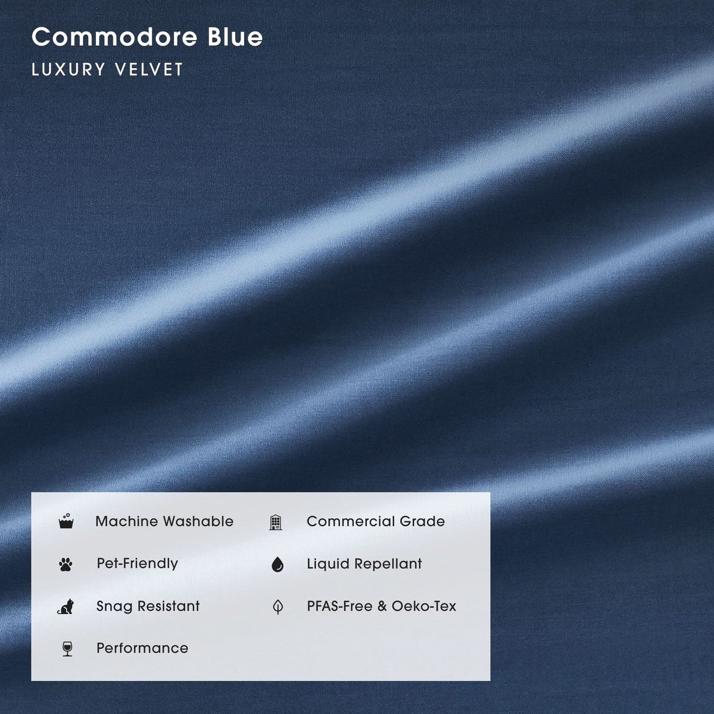 Slipcover Only - Modular Bondi 3-Seater Daybed Sofa Sectional in Commodore Blue