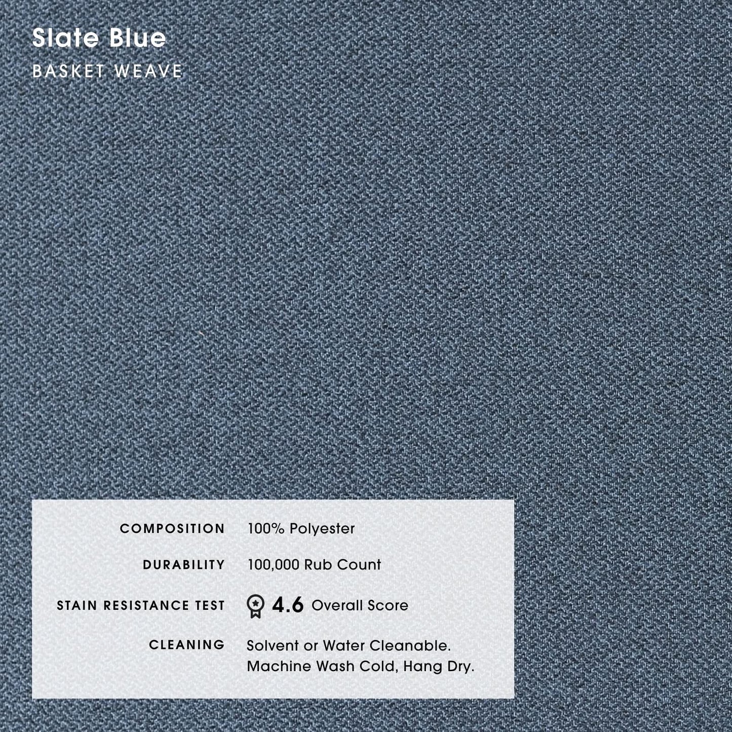 Modular Bondi Espresso Ottoman in Slate Blue | Memory Foam Blend
