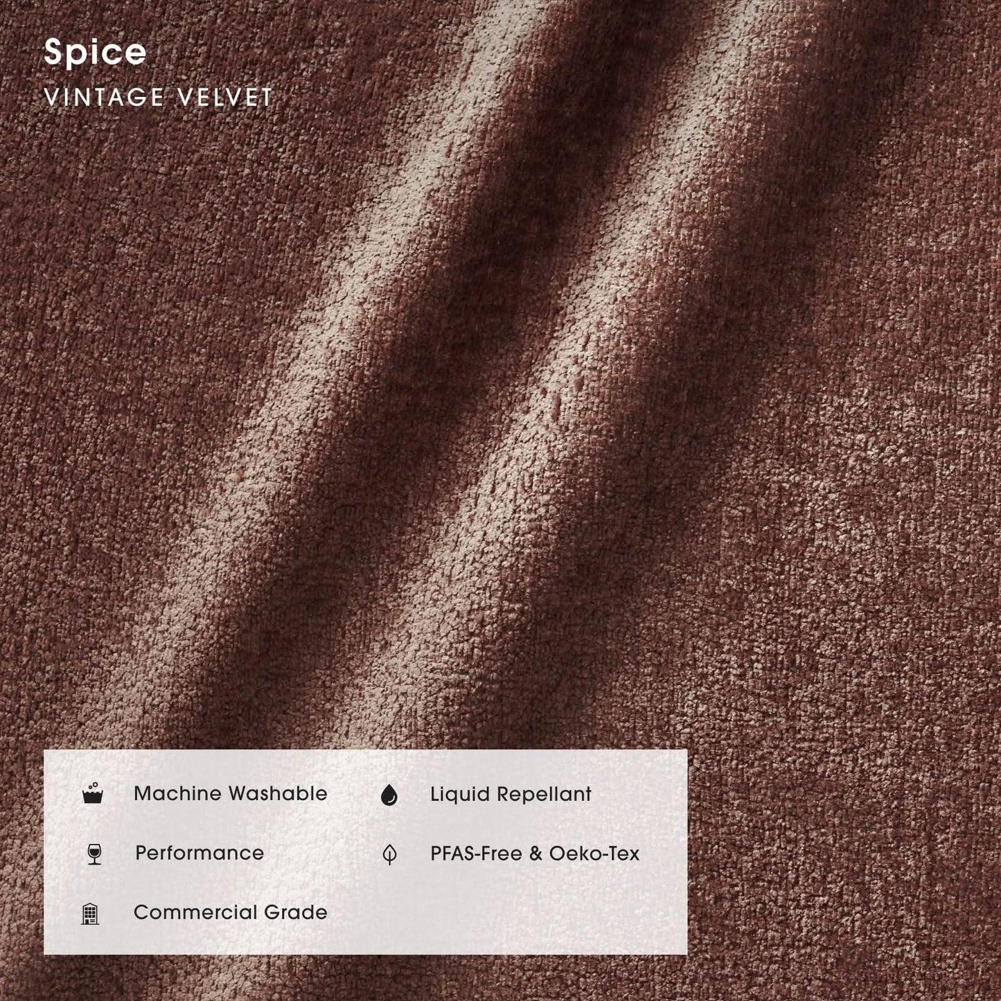 Modular Bondi Espresso Ottoman in Spice | Memory Foam Blend