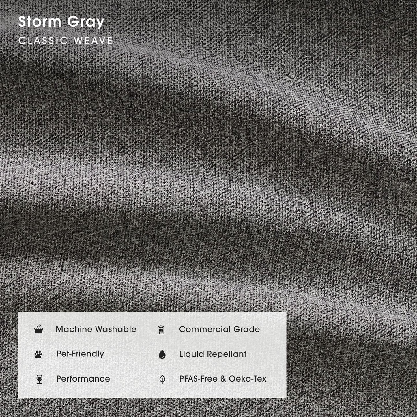 Modular Bondi Espresso Ottoman in Storm Gray | Classic Blend