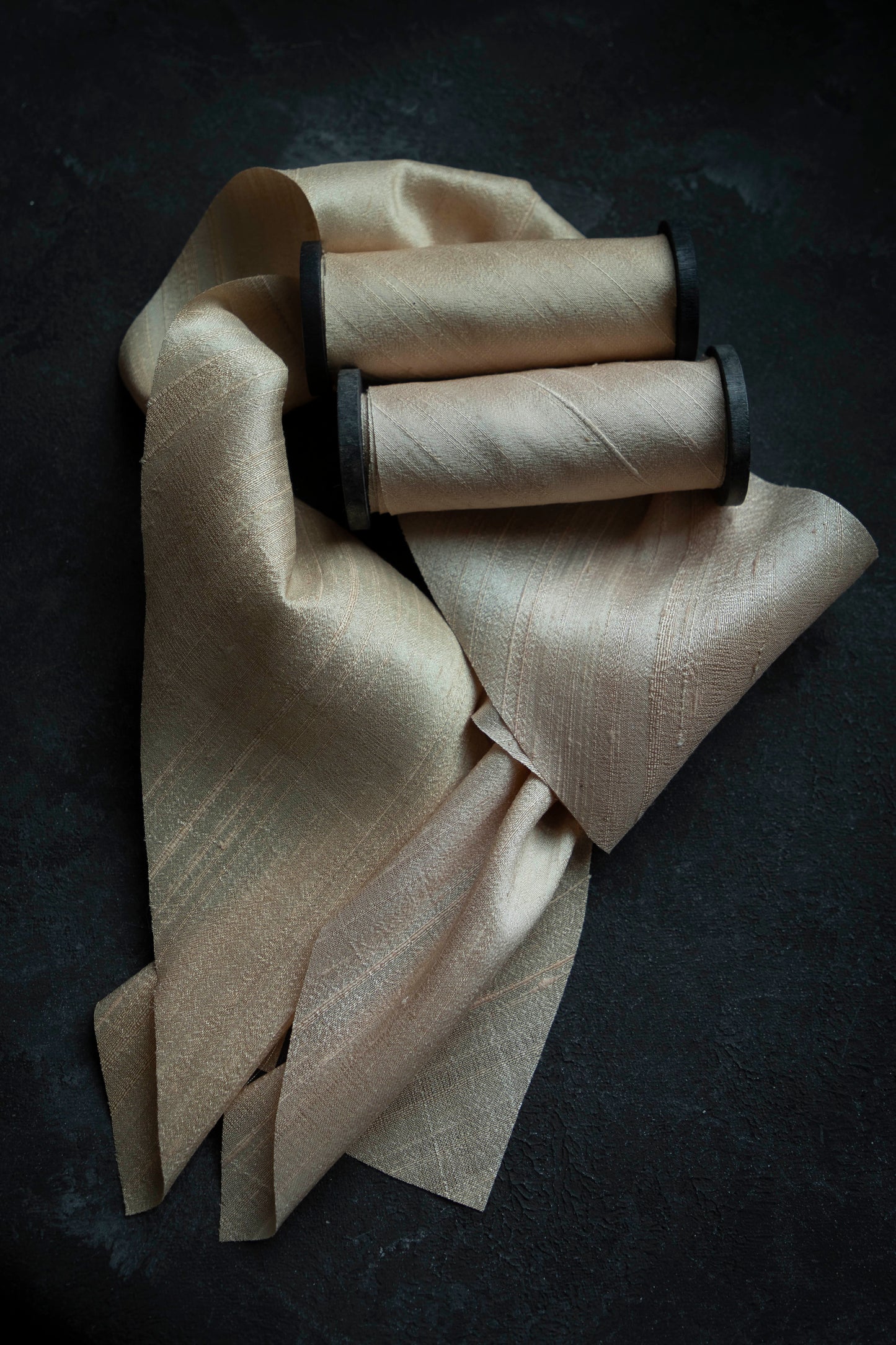 Peach {Dupioni} Silk Ribbon