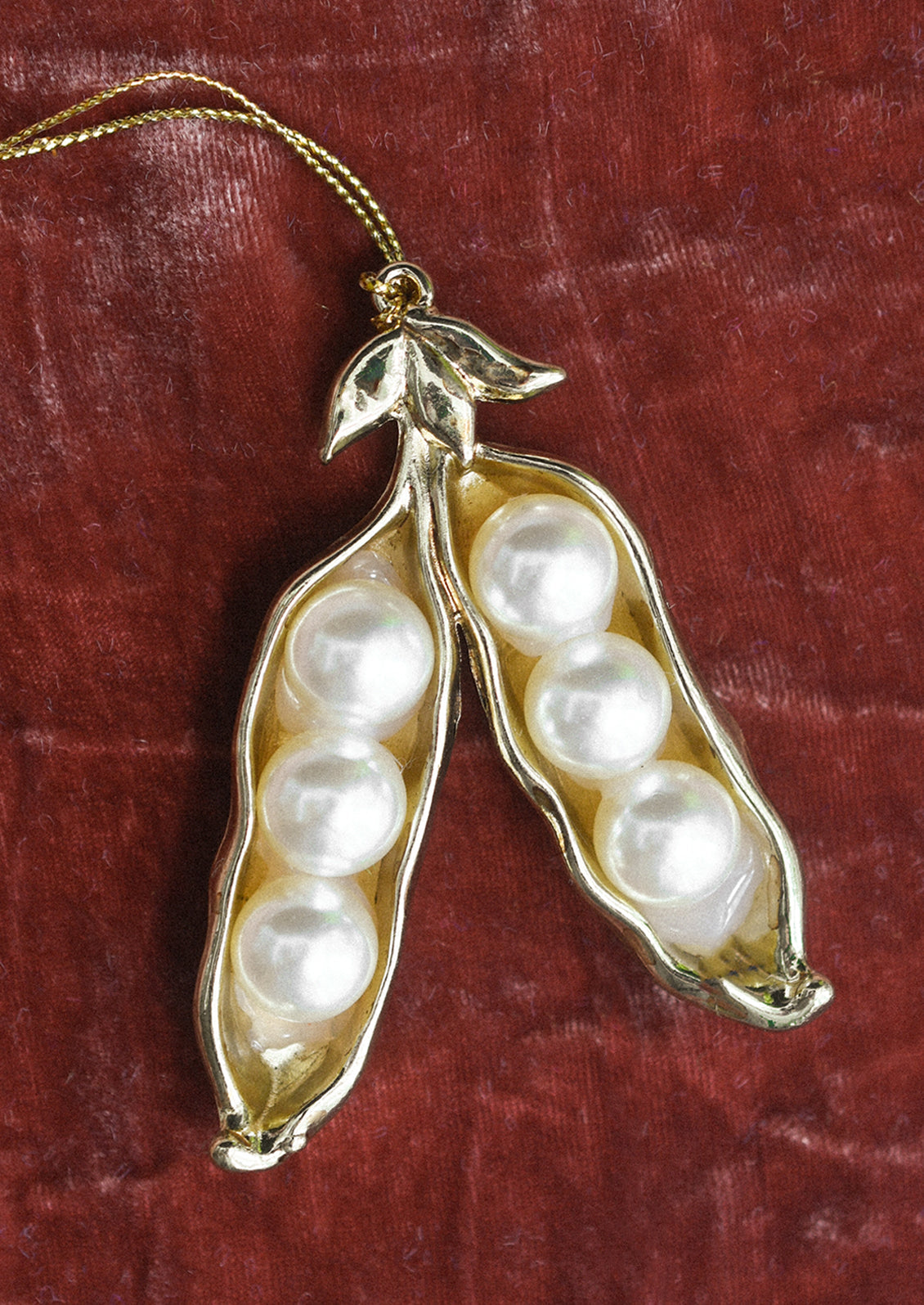 Pearl Pea Pod Ornament