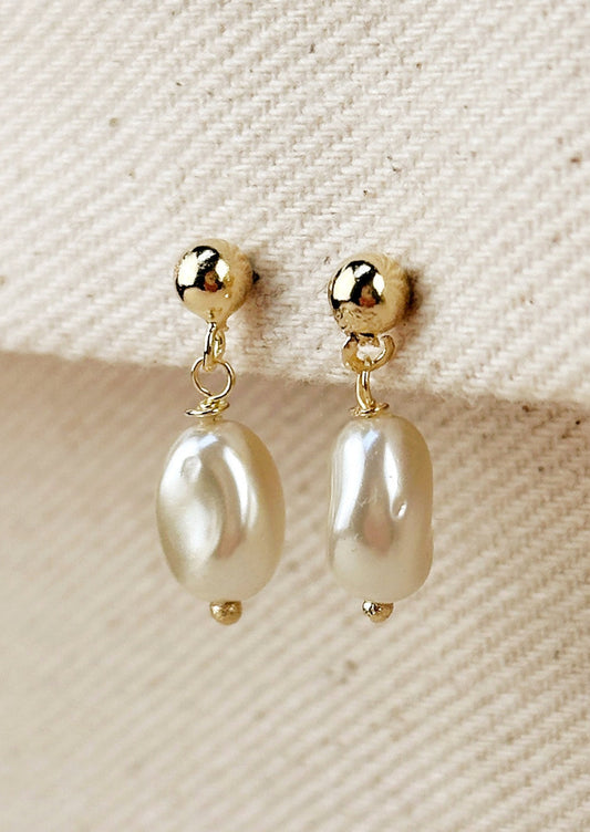 Baroque Pearl Drop Earrings