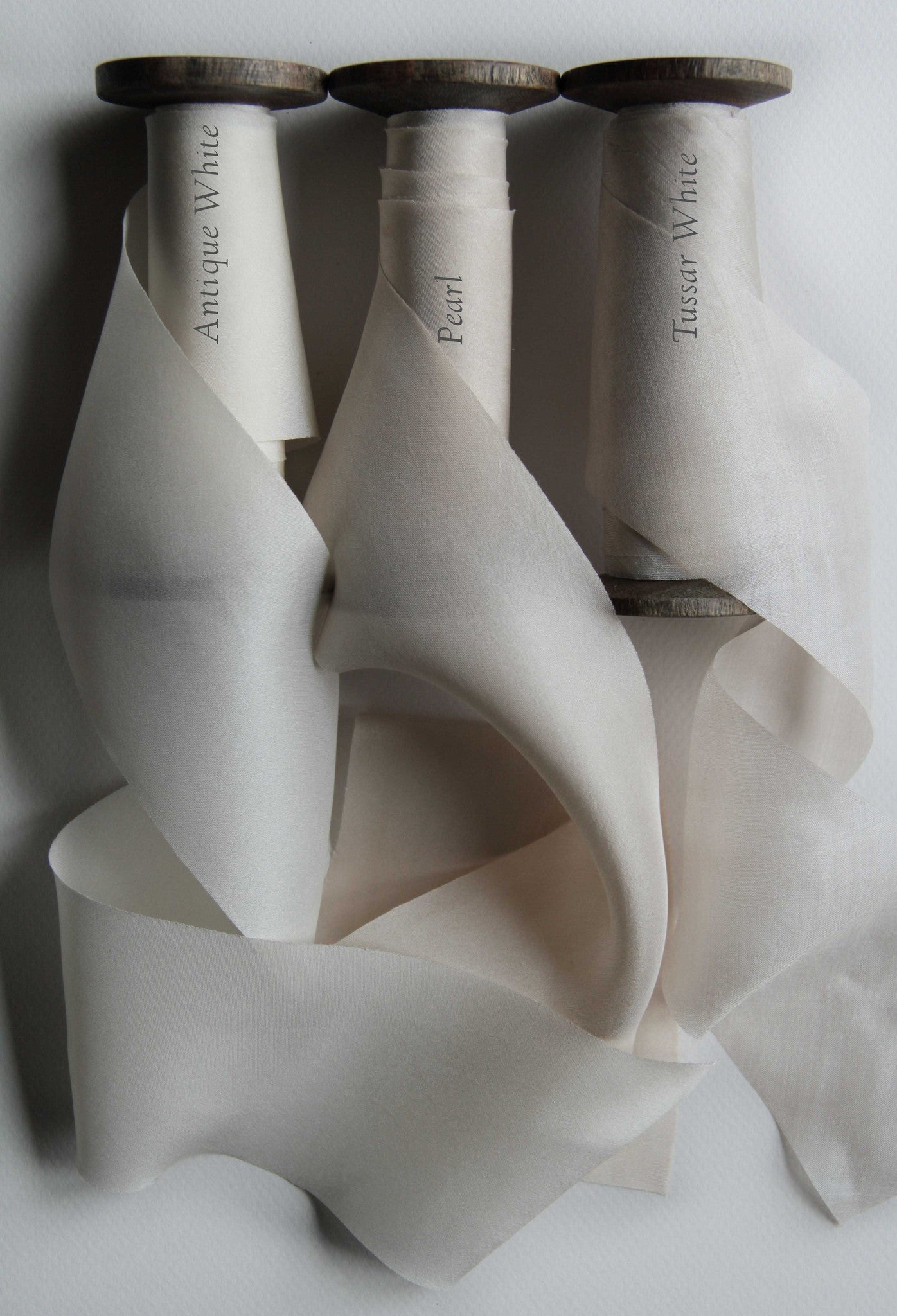 Antique White Silk Ribbon