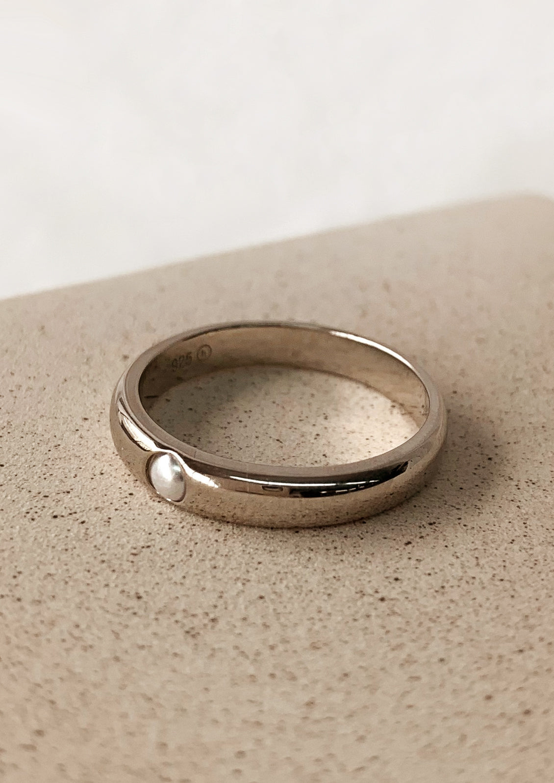 Pearl Solitaire Ring