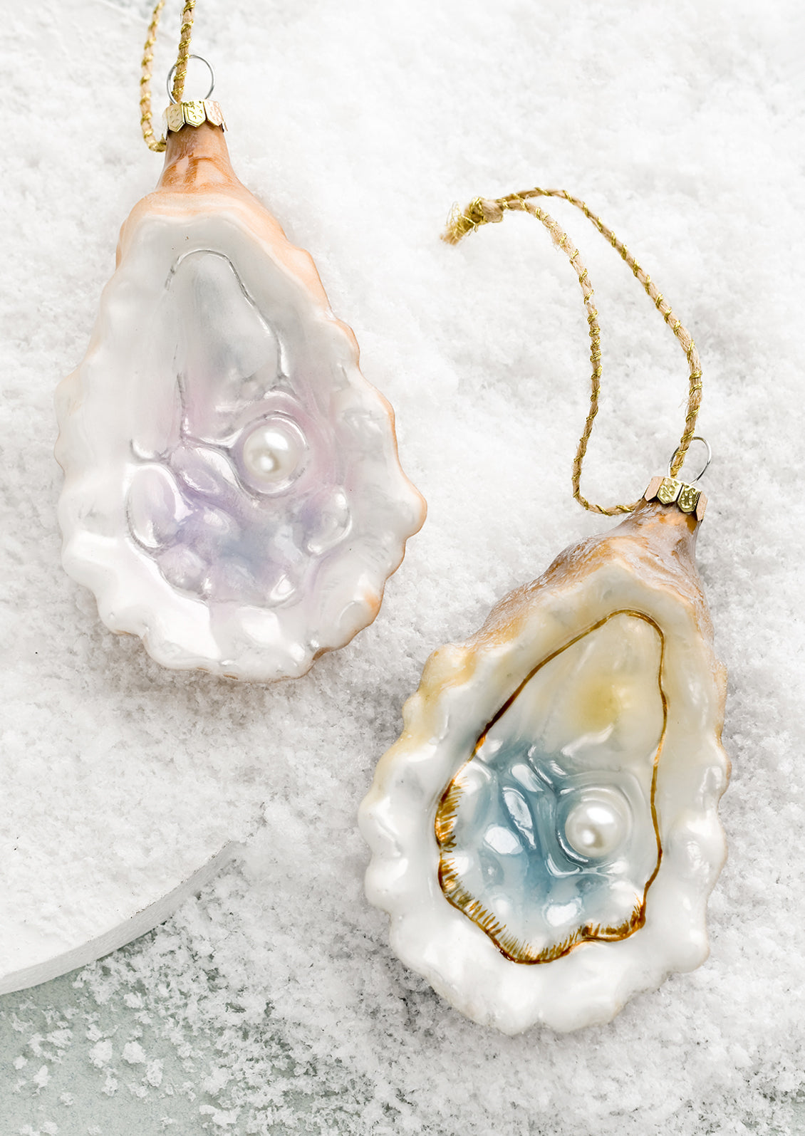 Pearlescent Oyster Ornament