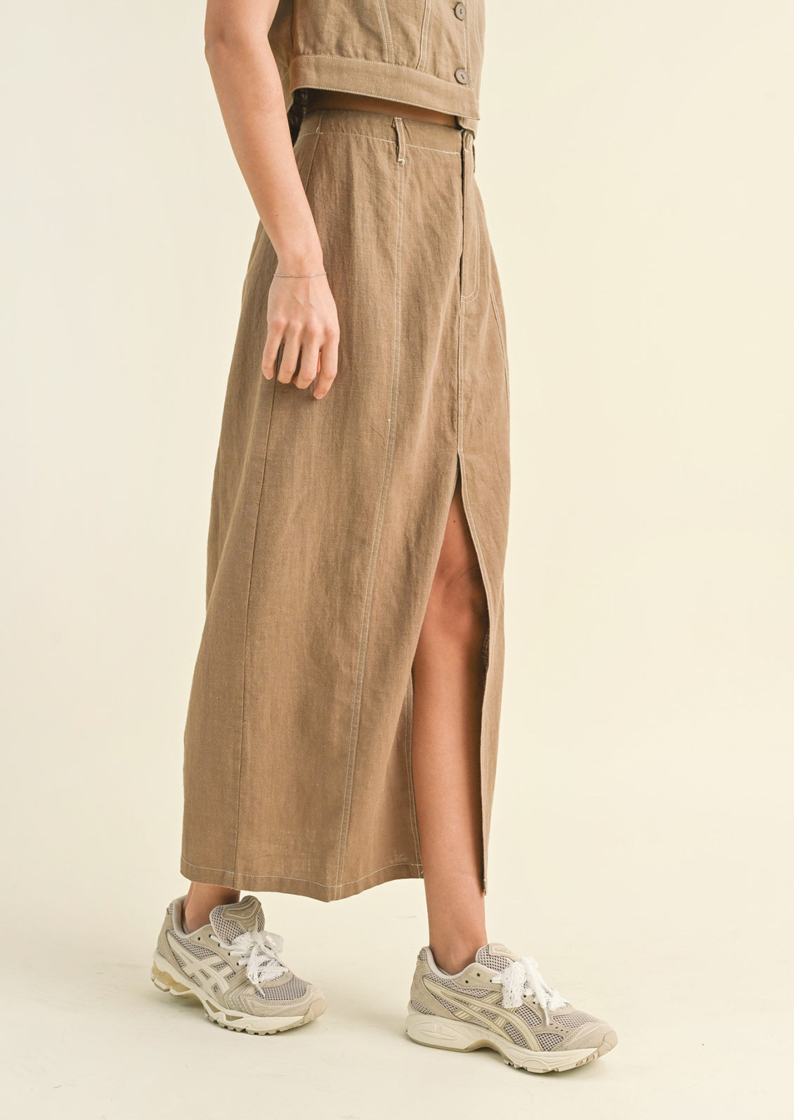 Perth Linen-Cotton Skirt