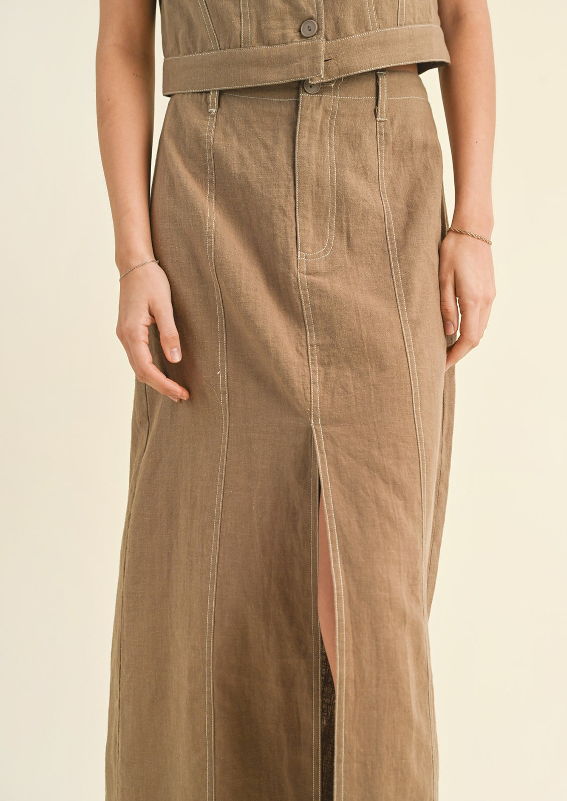 Perth Linen-Cotton Skirt