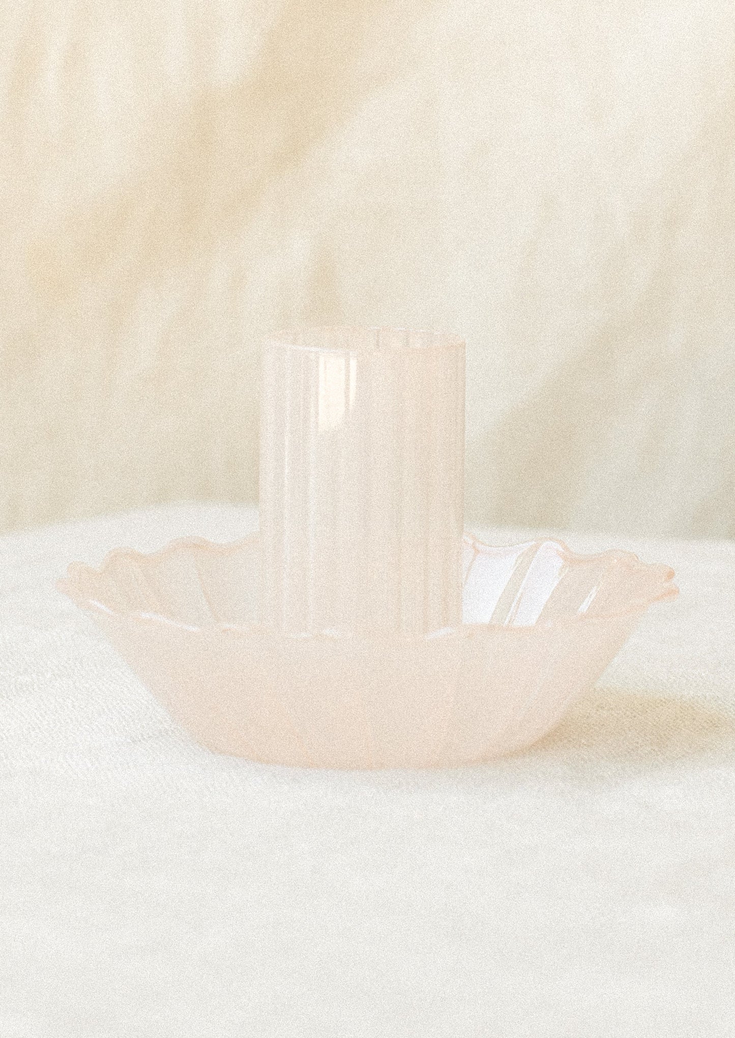 Fluted Glass Candle Holder
